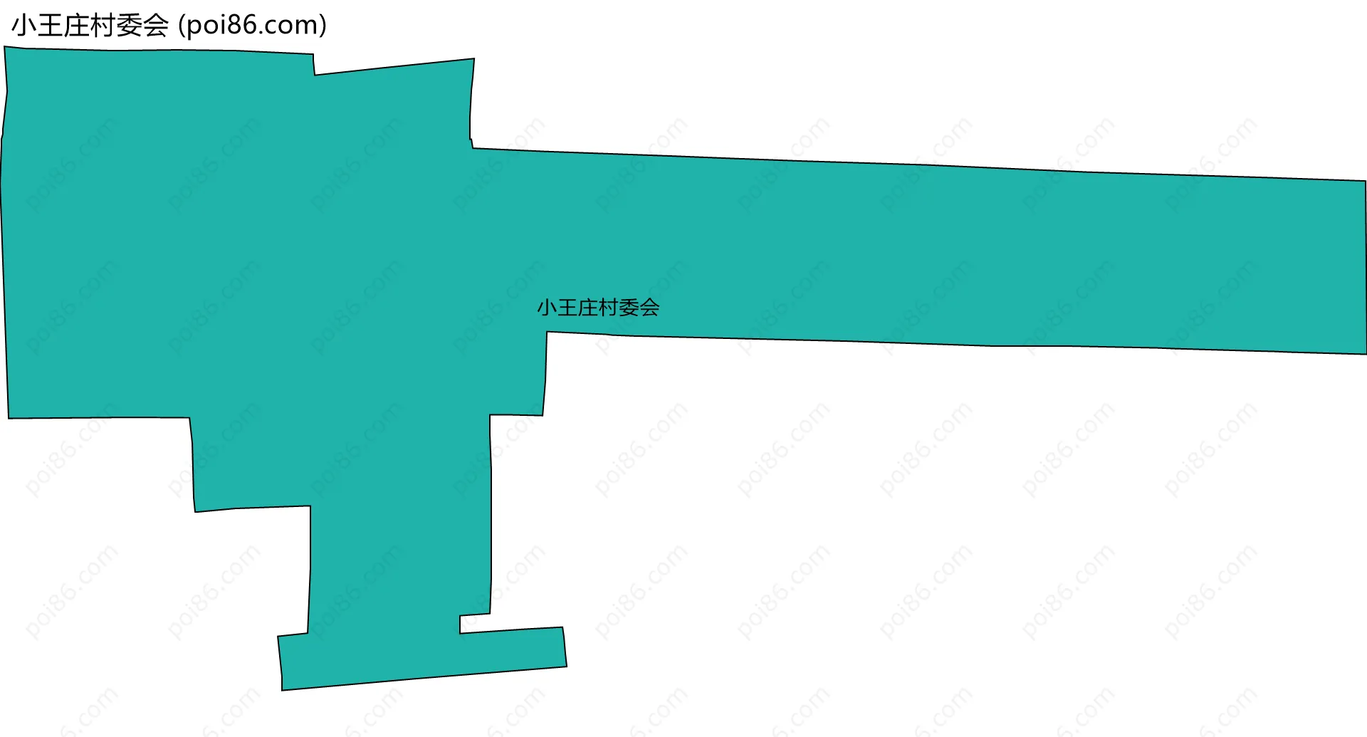 小王庄村委会边界地图