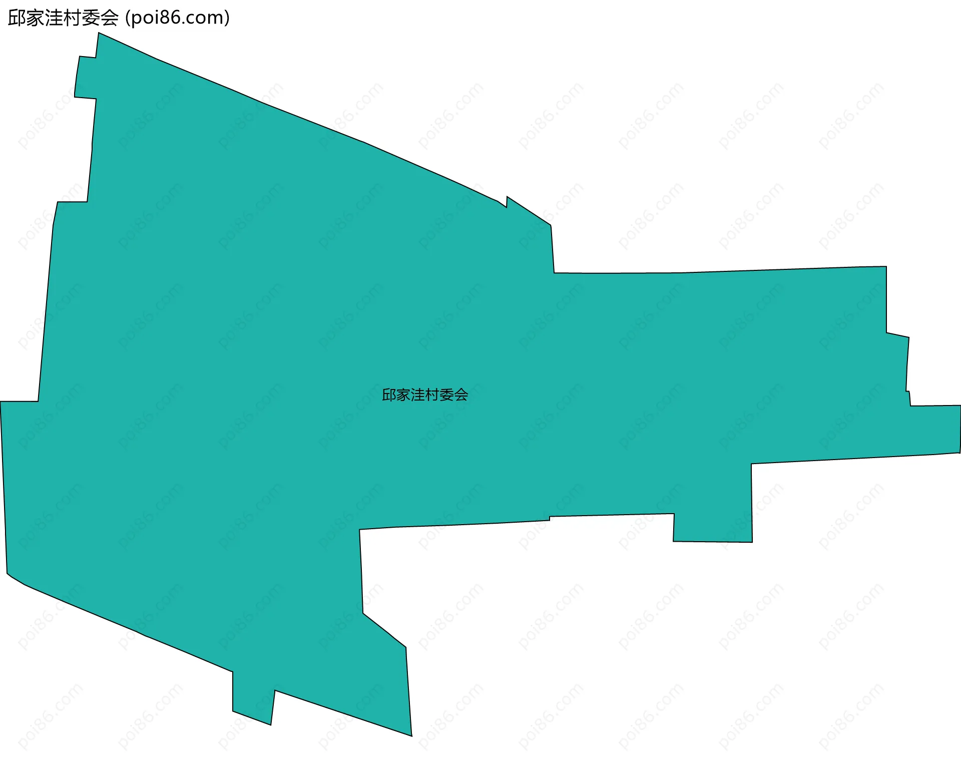 邱家洼村委会边界地图