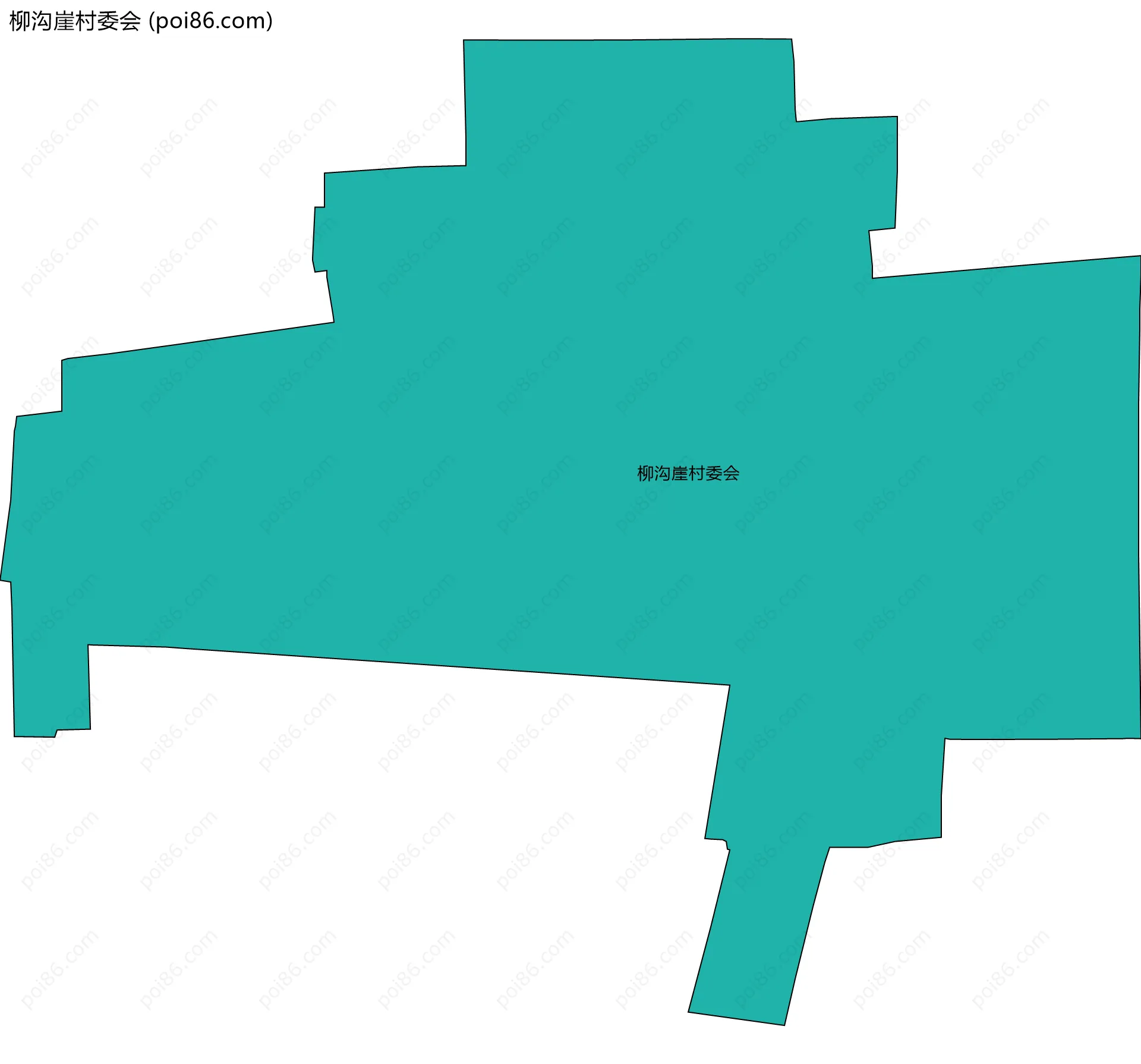 柳沟崖村委会边界地图