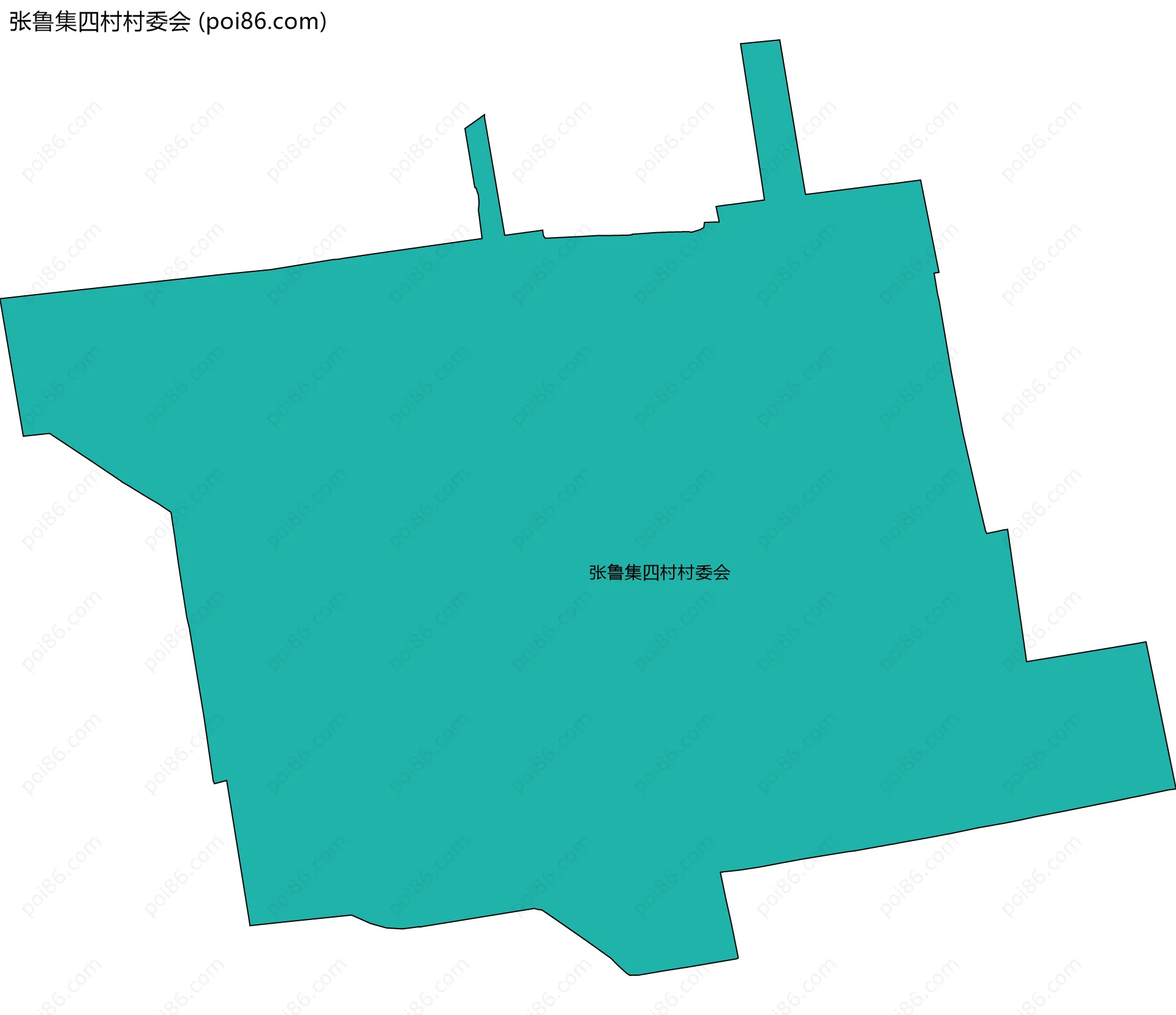 张鲁集四村村委会边界地图