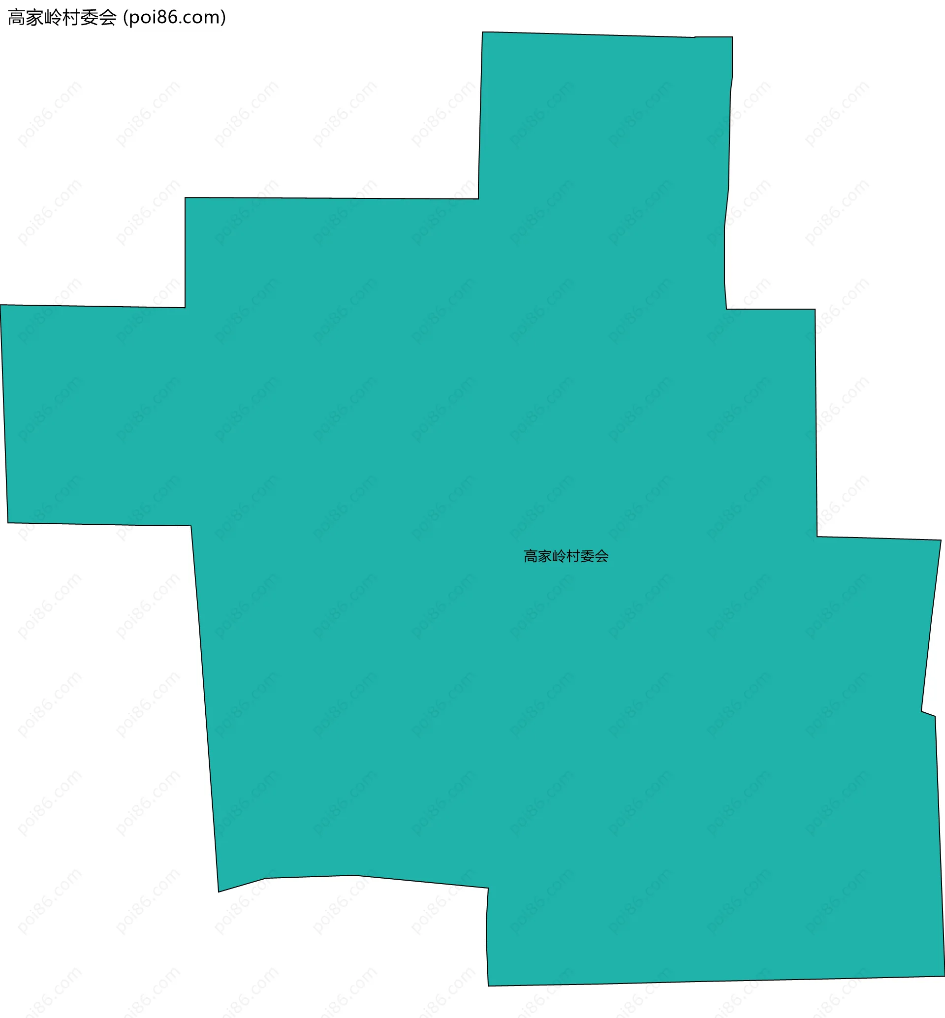 高家岭村委会边界地图