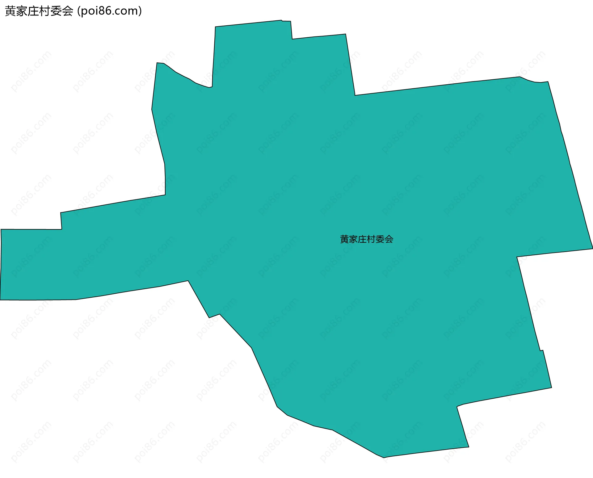 黄家庄村委会边界地图