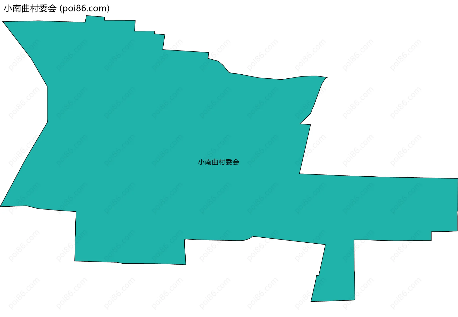 小南曲村委会边界地图
