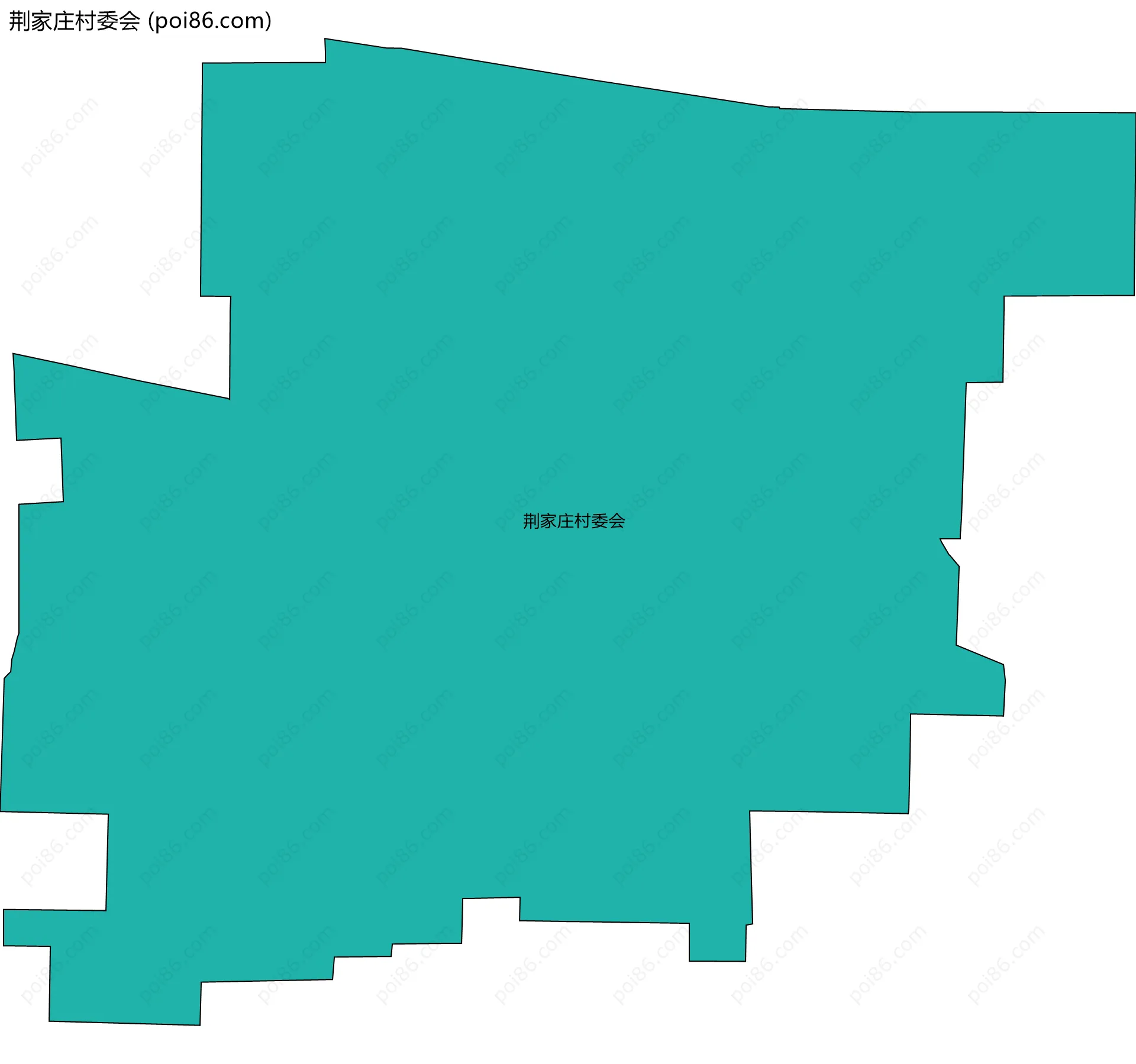 荆家庄村委会边界地图