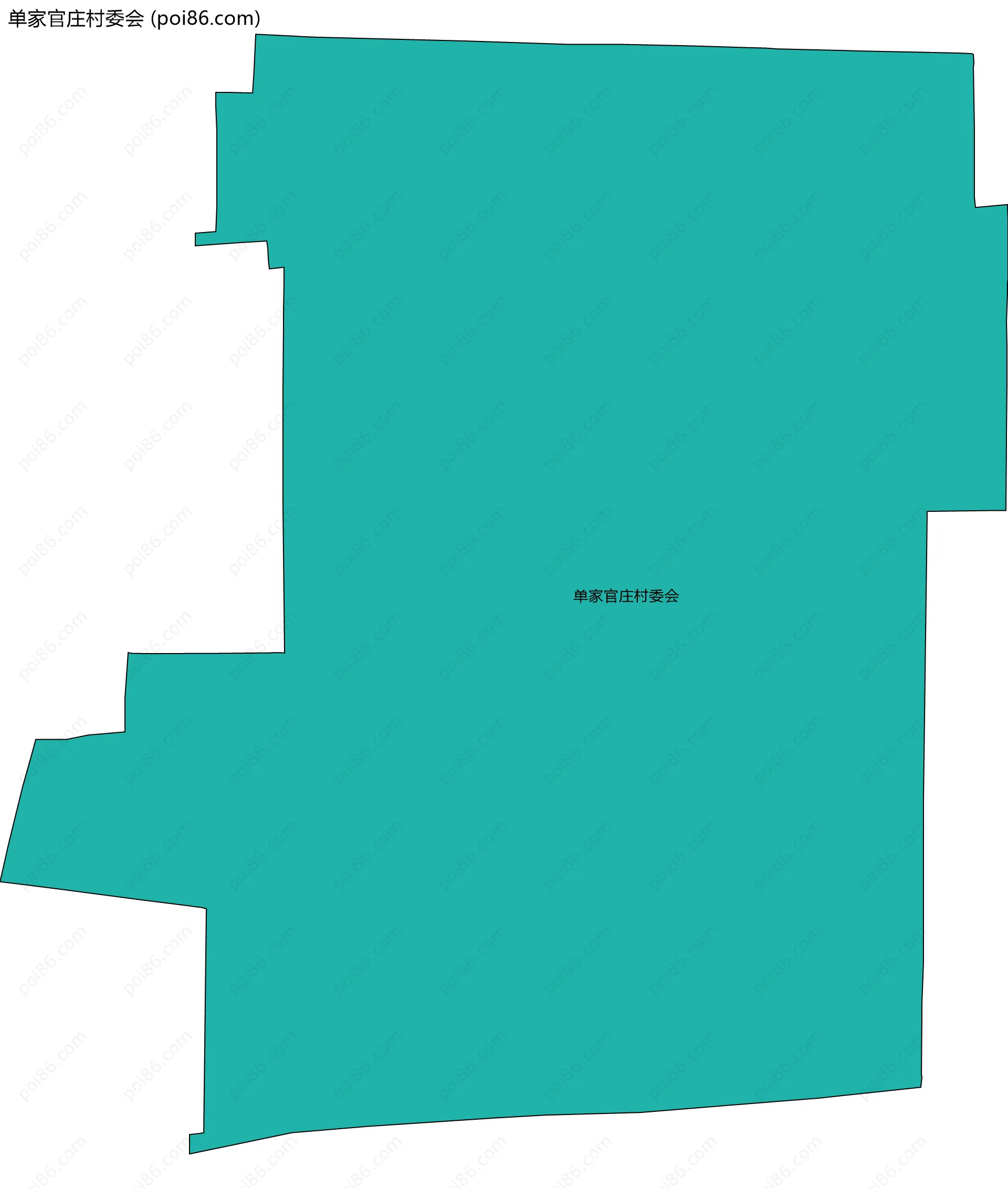 单家官庄村委会边界地图