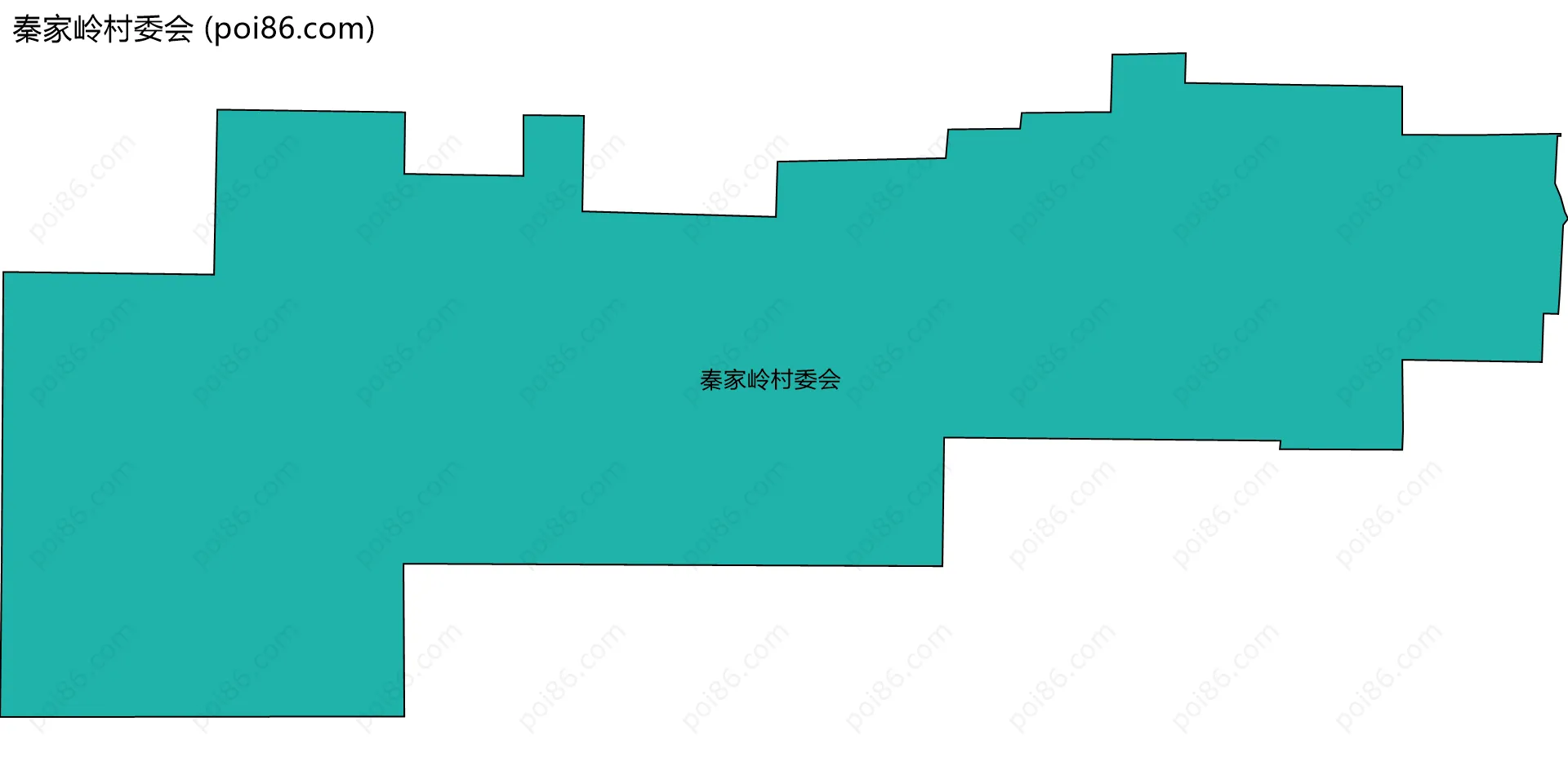 秦家岭村委会边界地图