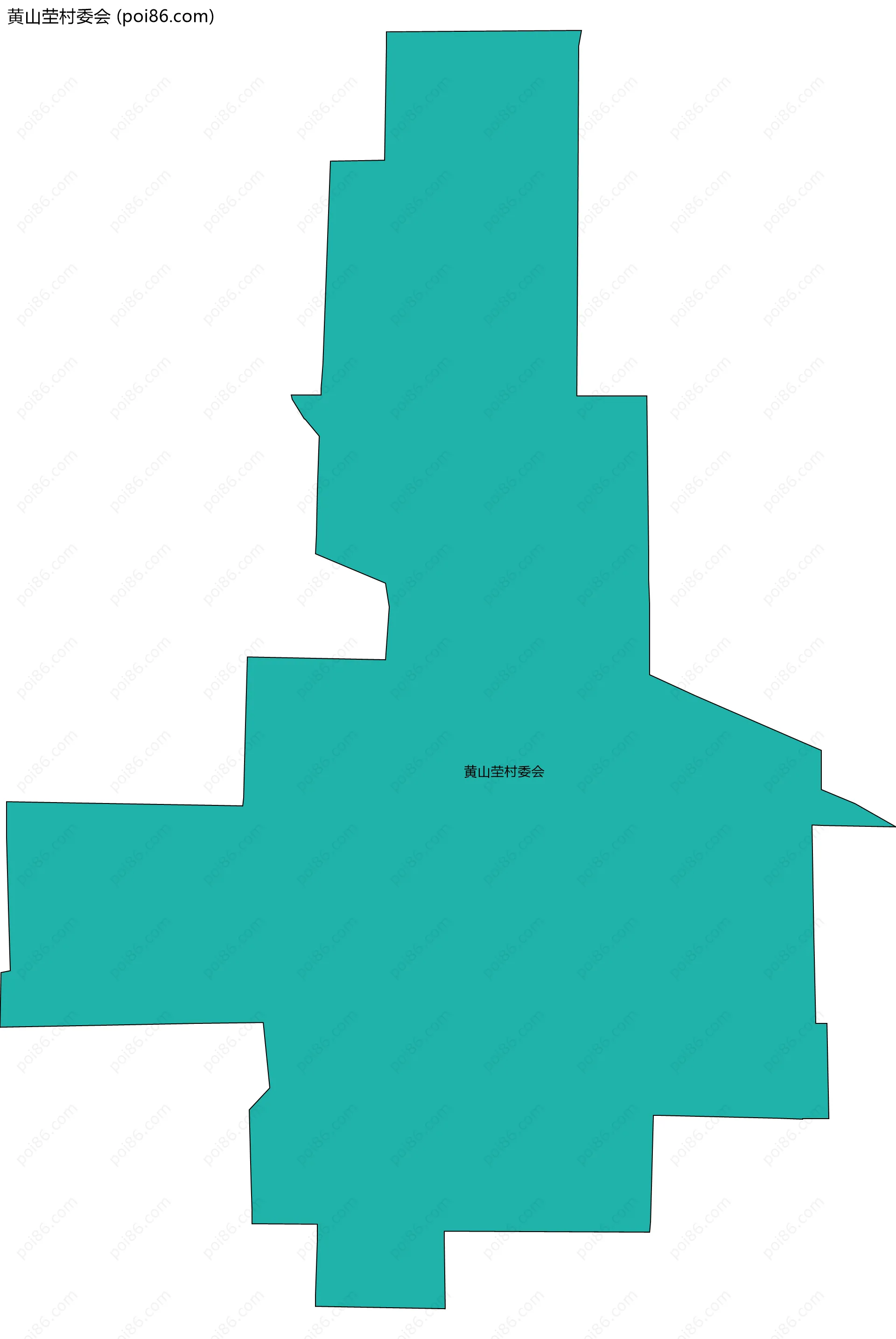 黄山茔村委会边界地图