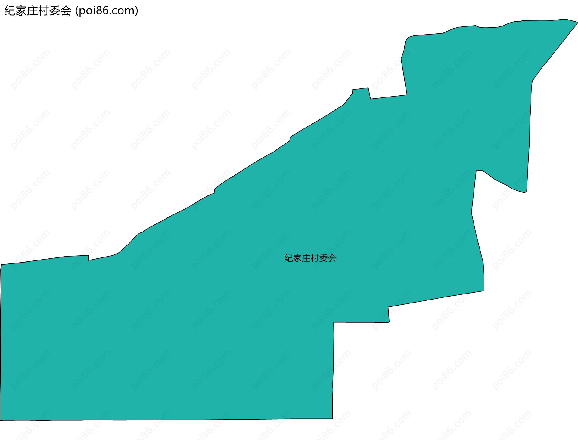 纪家庄村委会边界地图