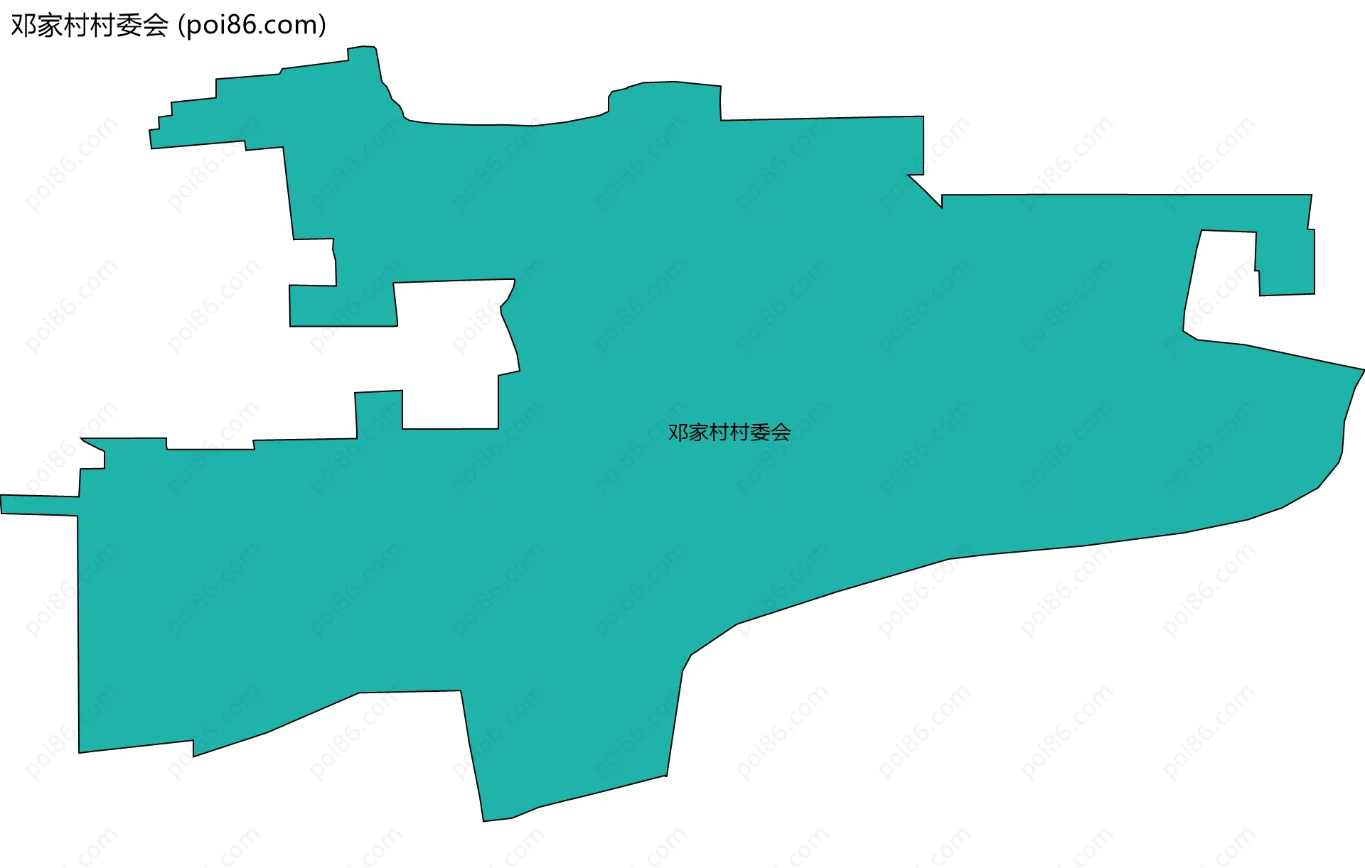 邓家村村委会边界地图