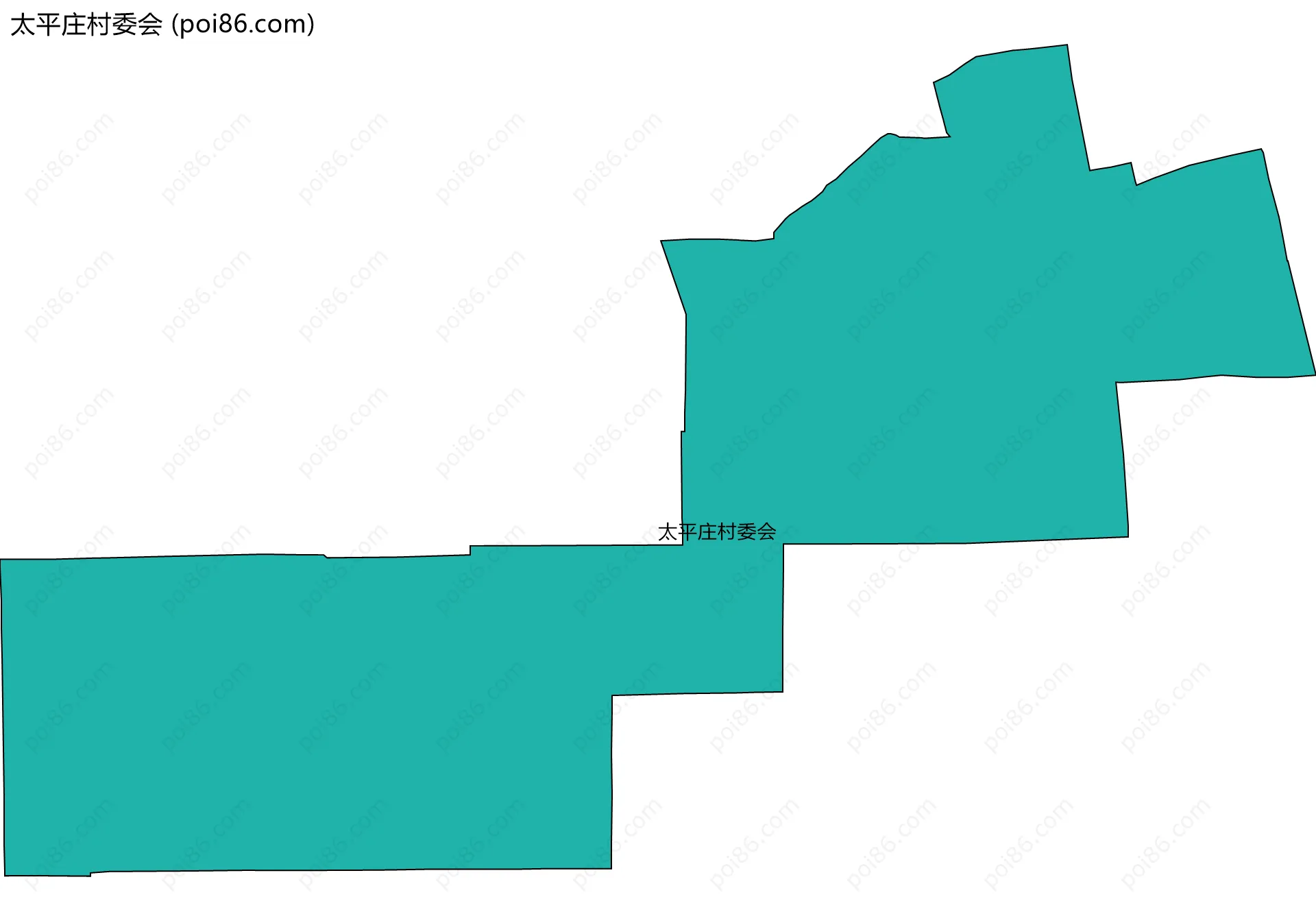 太平庄村委会边界地图