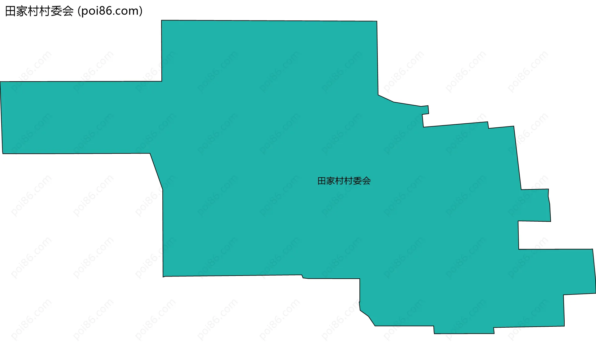 田家村村委会边界地图