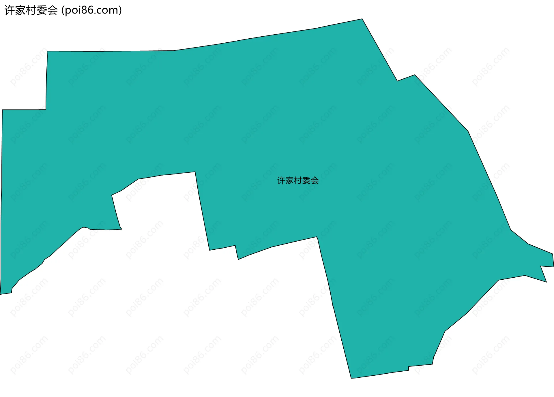 许家村委会边界地图