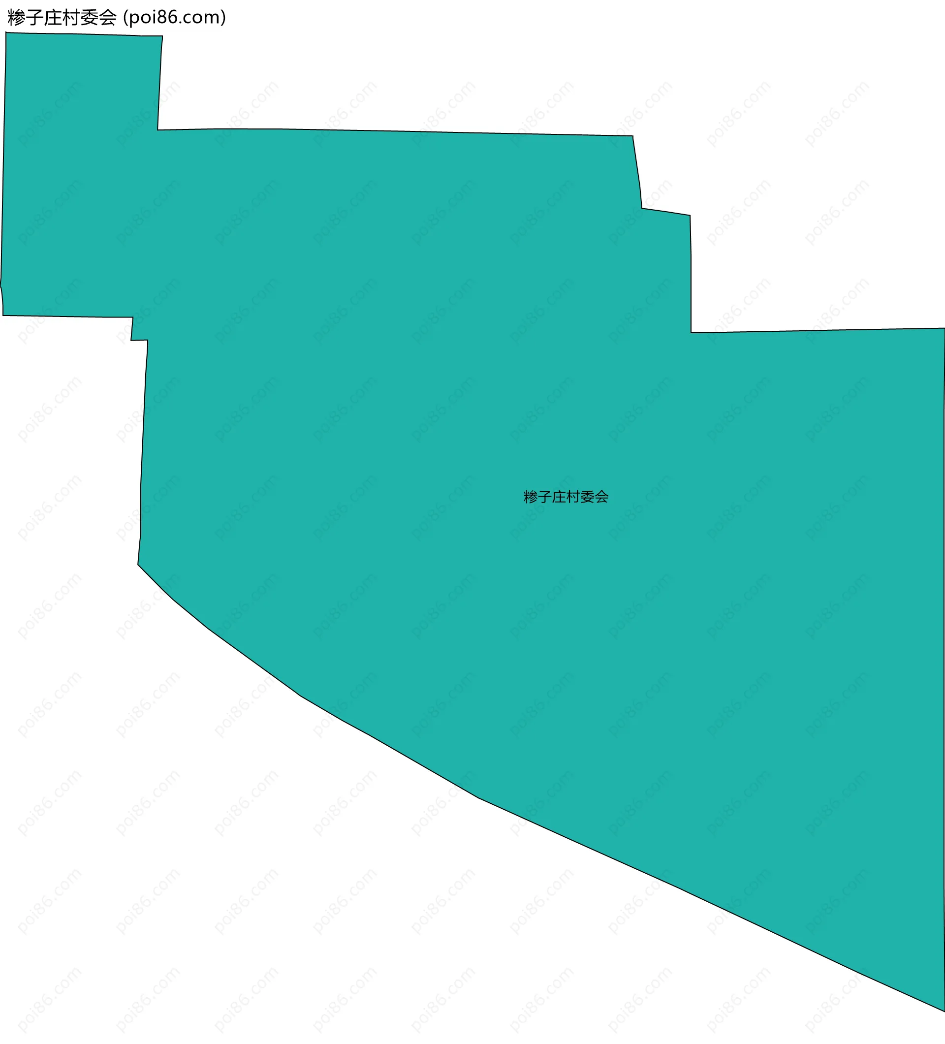 糁子庄村委会边界地图