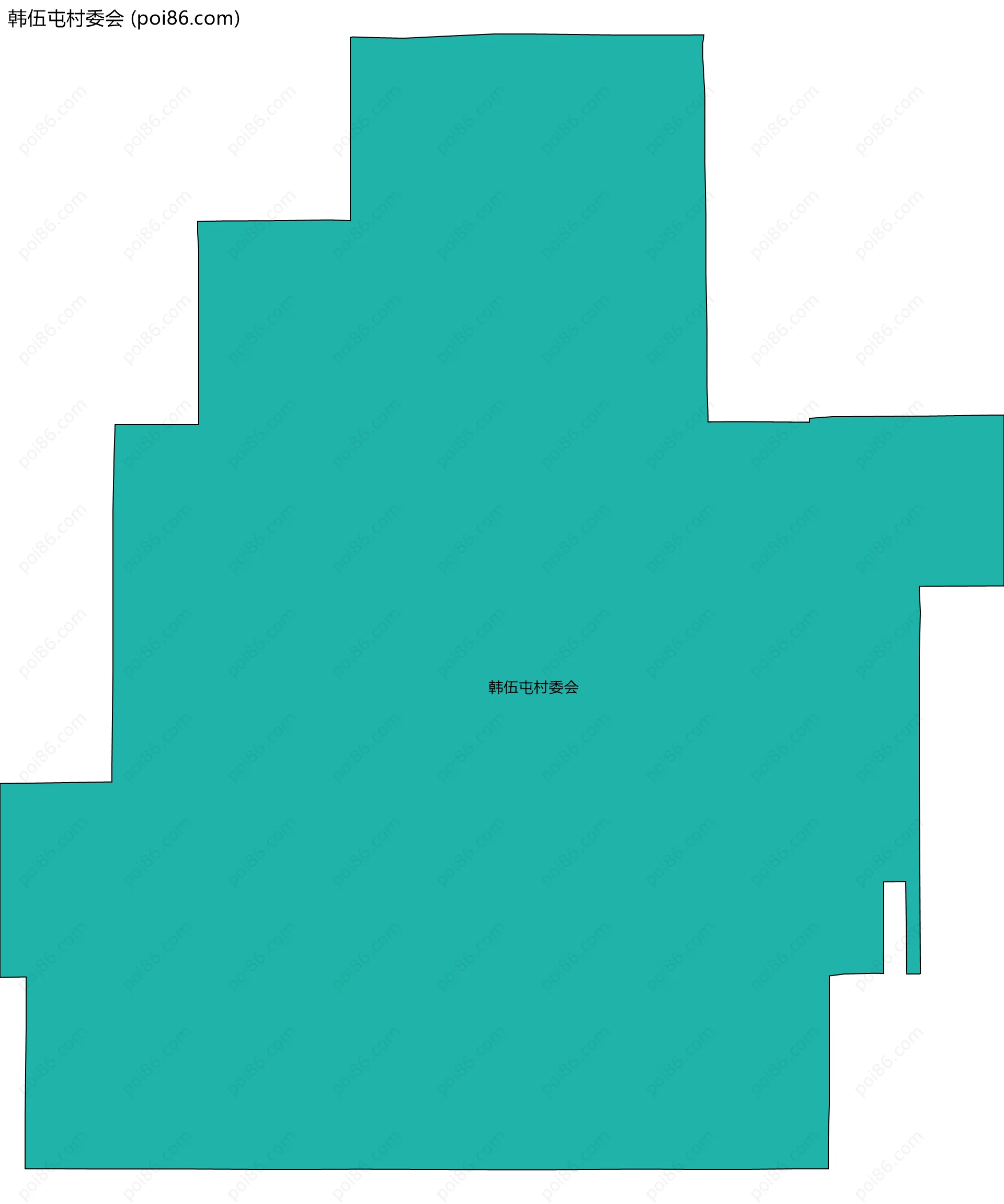 韩伍屯村委会边界地图