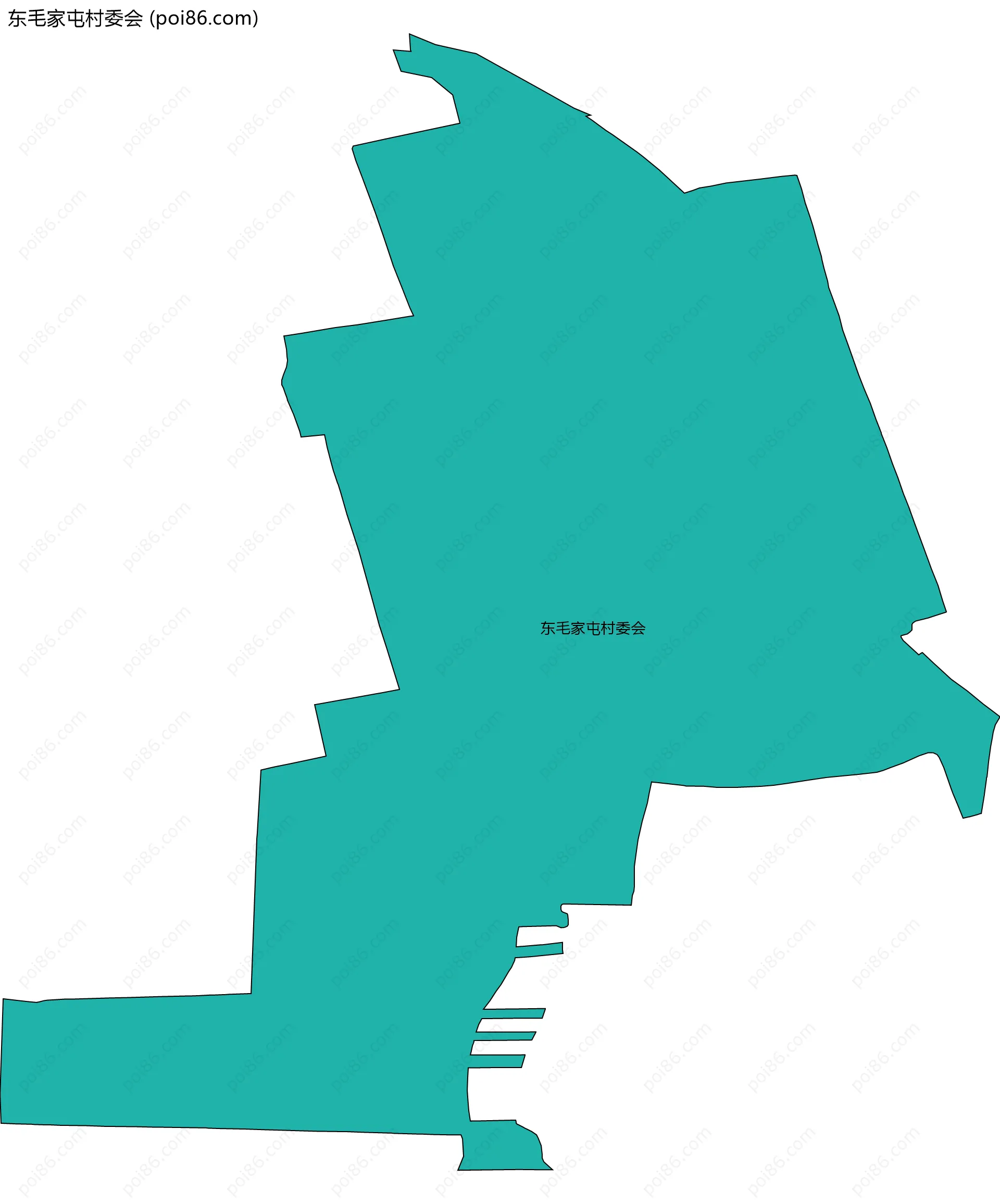 东毛家屯村委会边界地图