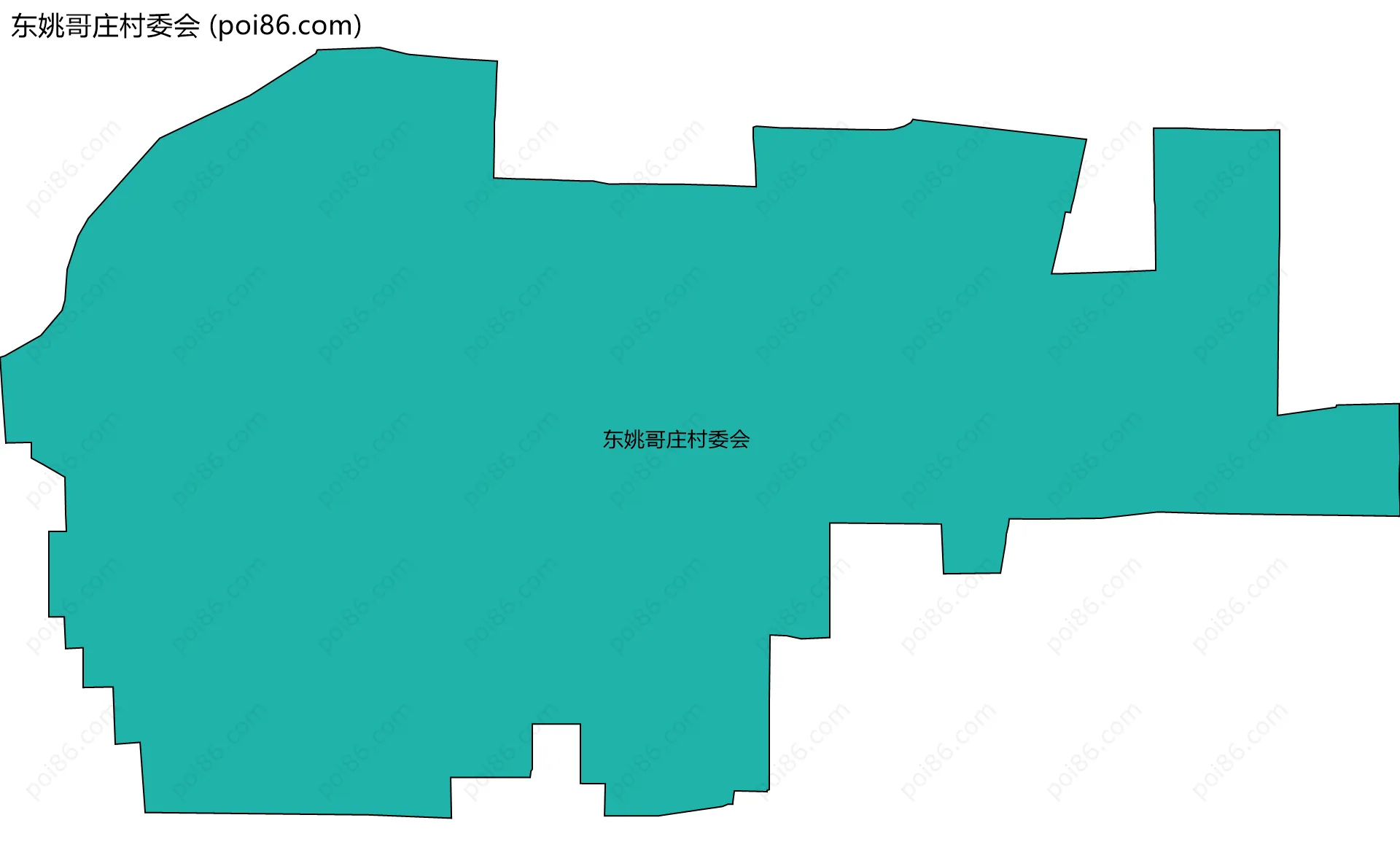 东姚哥庄村委会边界地图