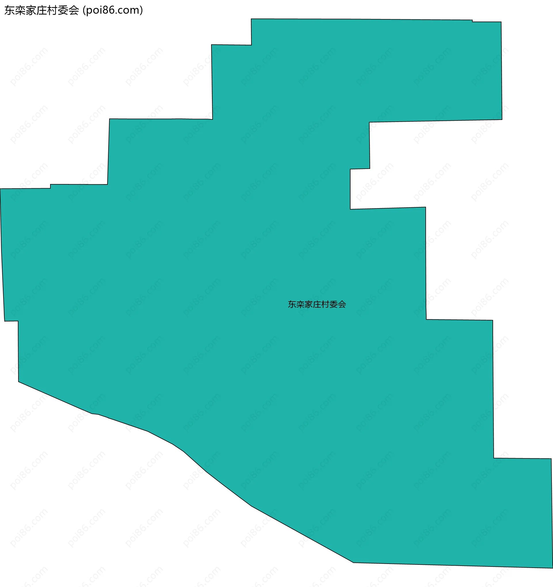 东栾家庄村委会边界地图