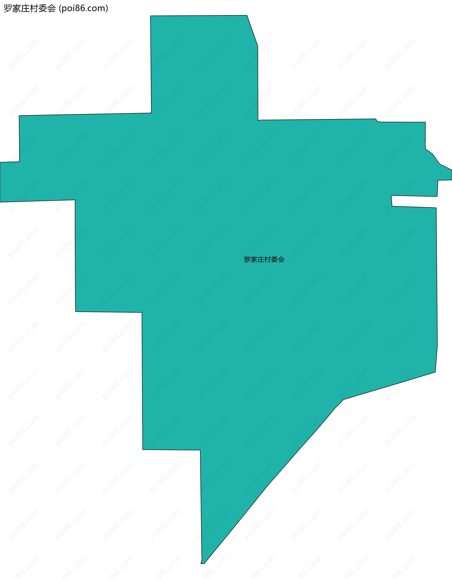 罗家庄村委会边界地图