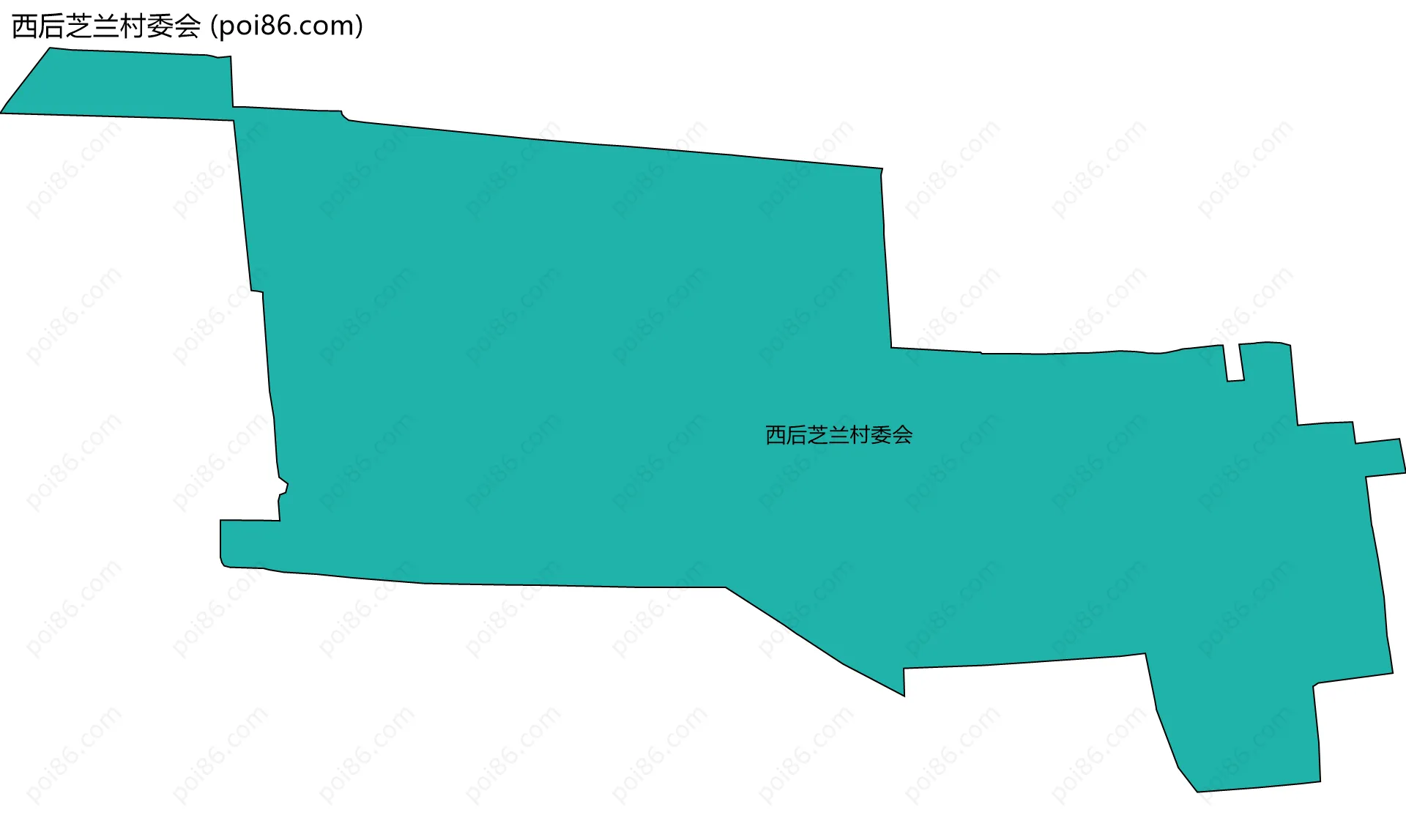 西后芝兰村委会边界地图