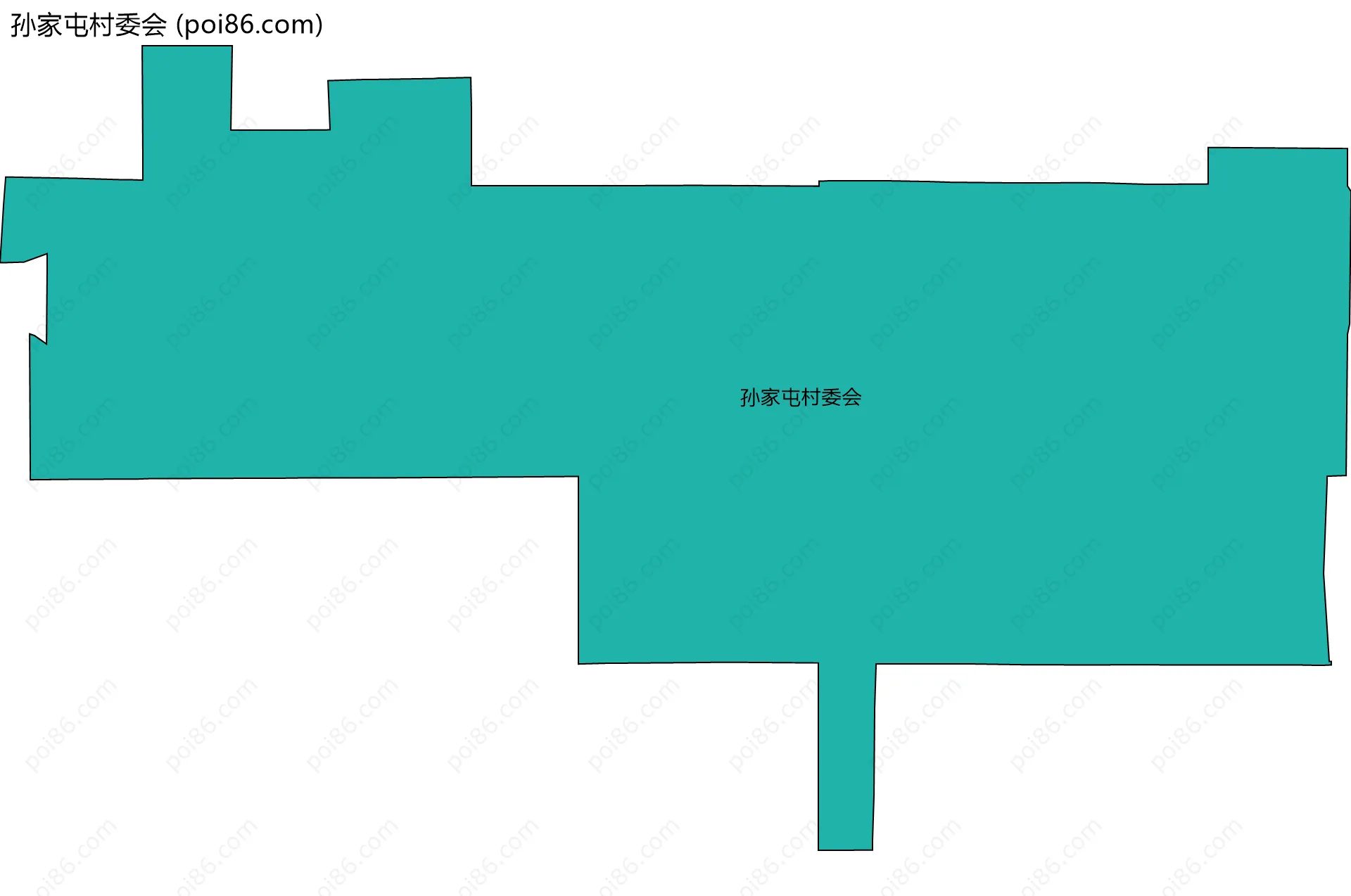 孙家屯村委会边界地图
