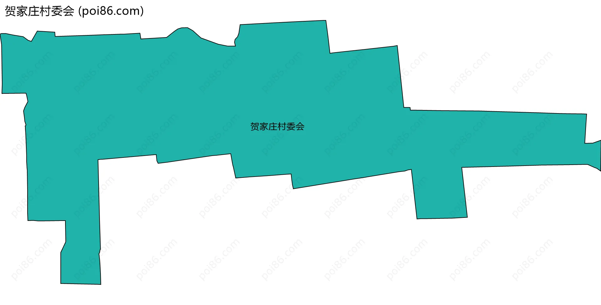 贺家庄村委会边界地图
