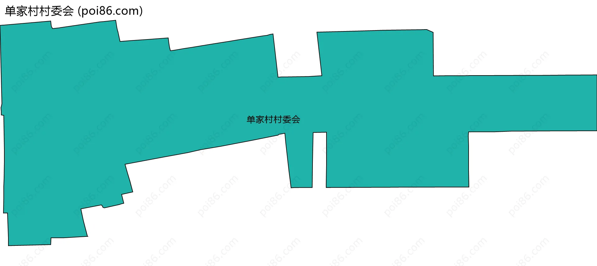 单家村村委会边界地图