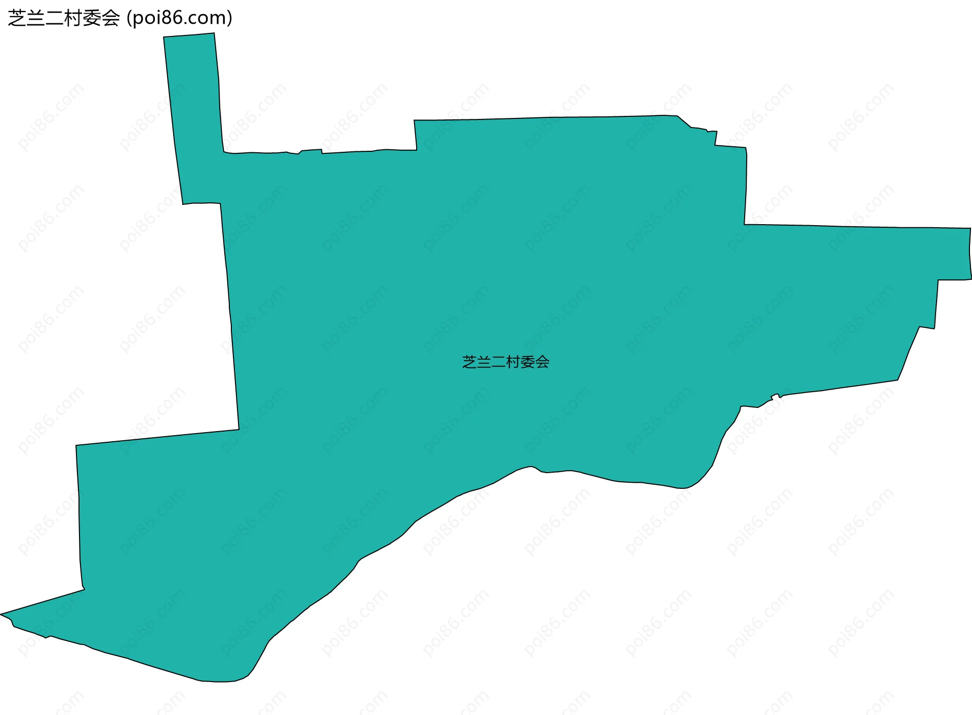 芝兰二村委会边界地图