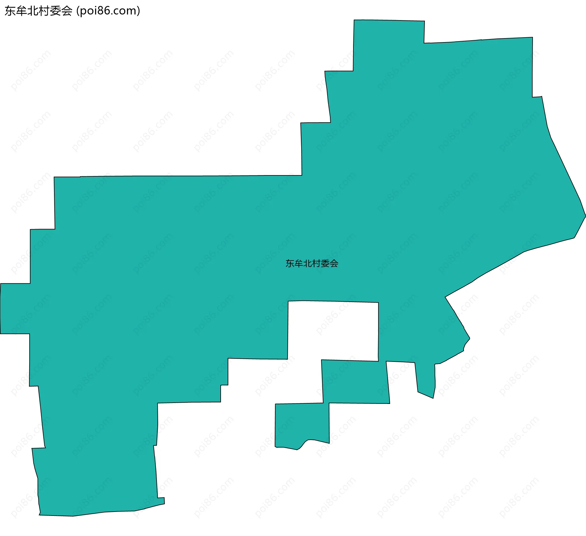 东牟北村委会边界地图
