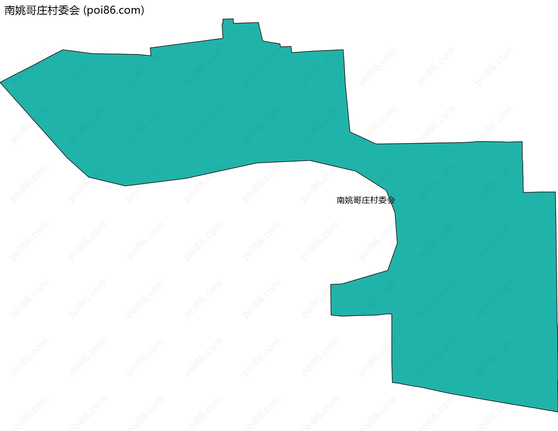 南姚哥庄村委会边界地图