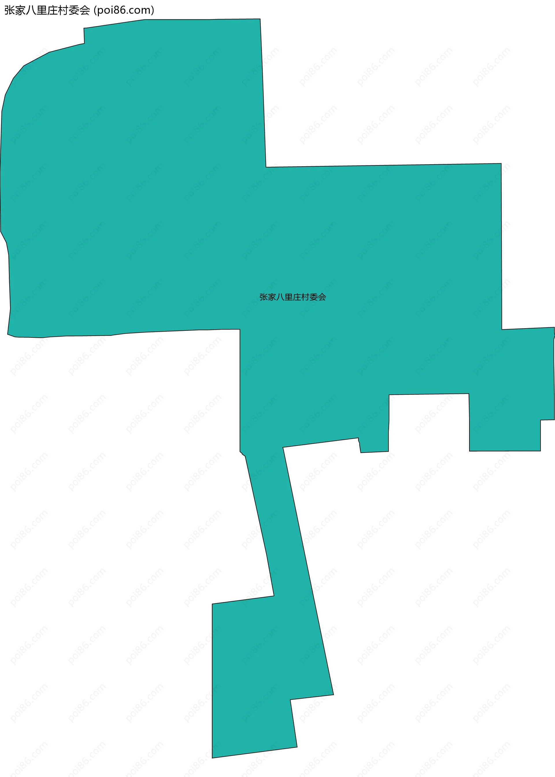 张家八里庄村委会边界地图
