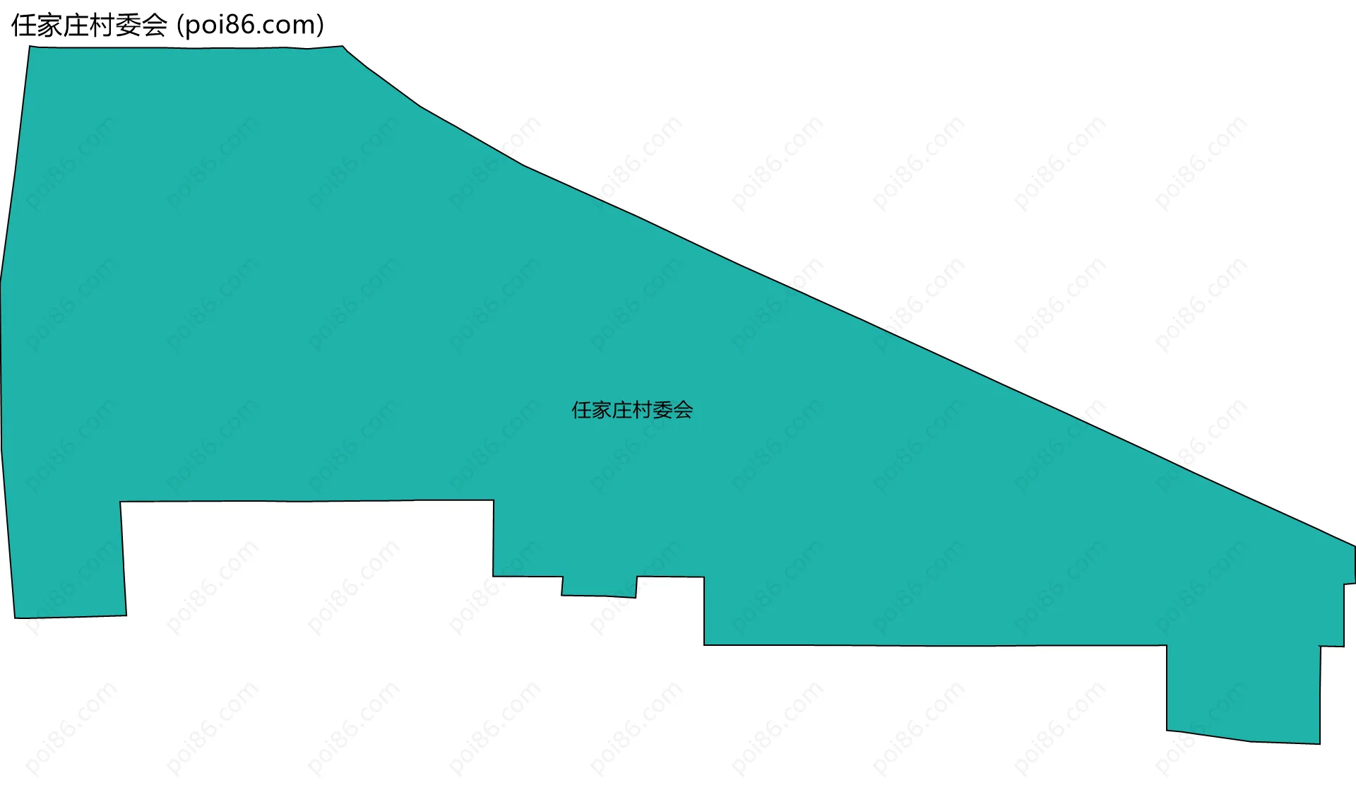 任家庄村委会边界地图