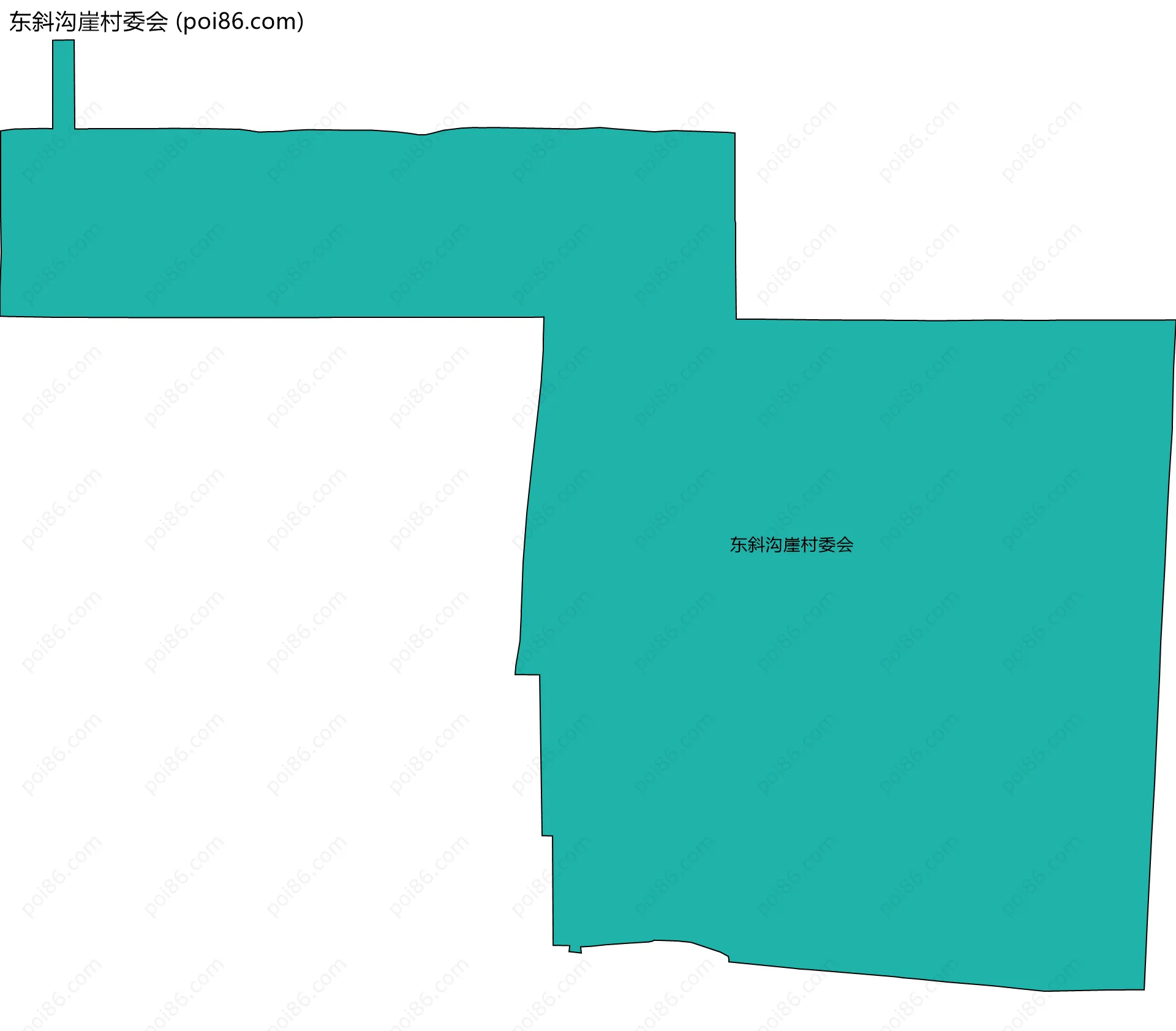 东斜沟崖村委会边界地图