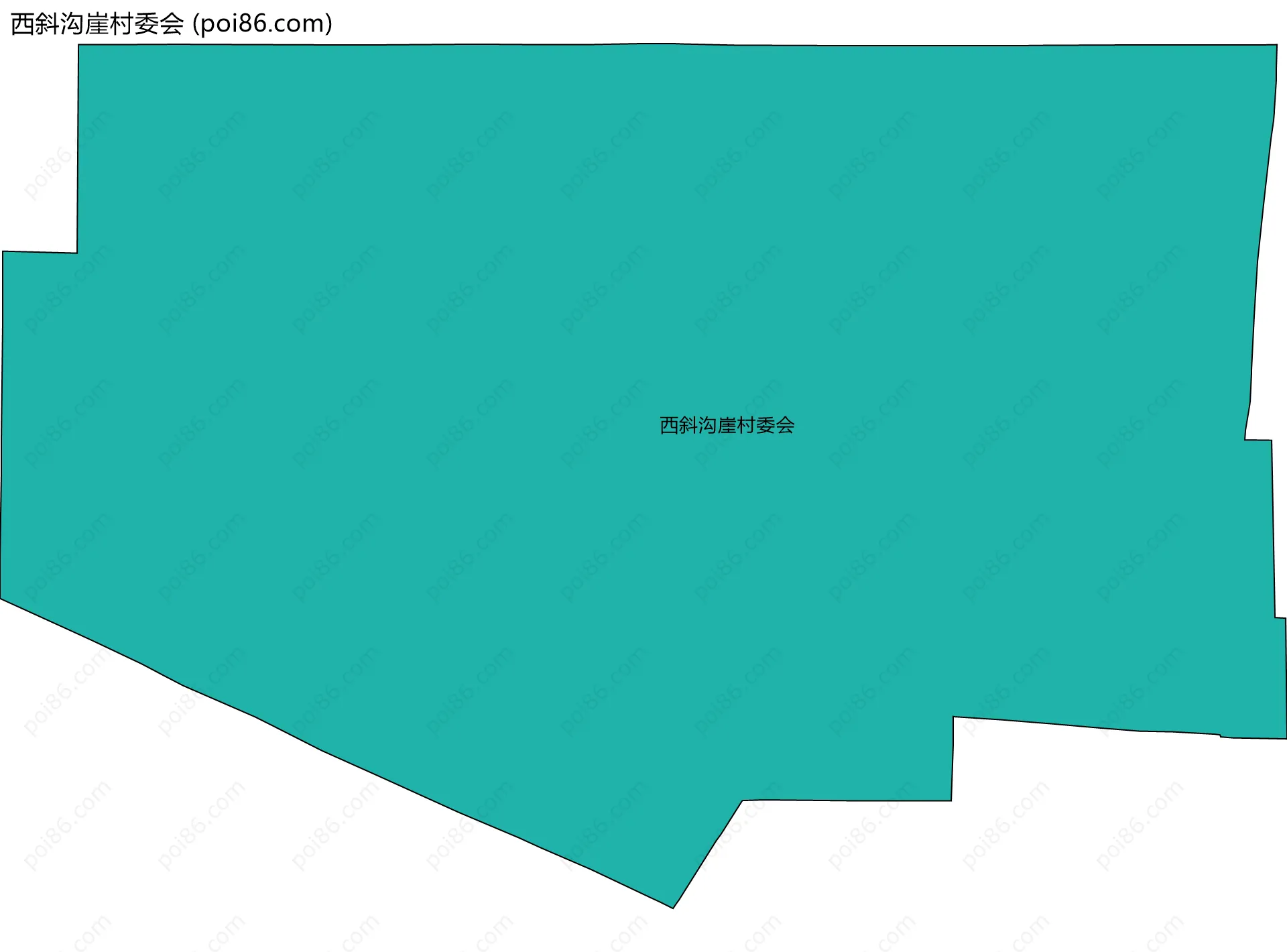 西斜沟崖村委会边界地图