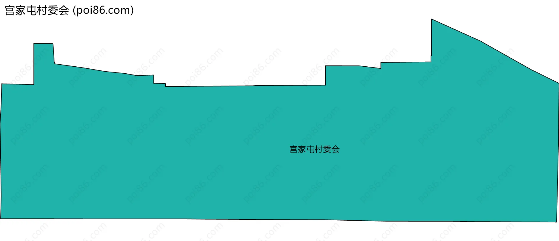 宫家屯村委会边界地图