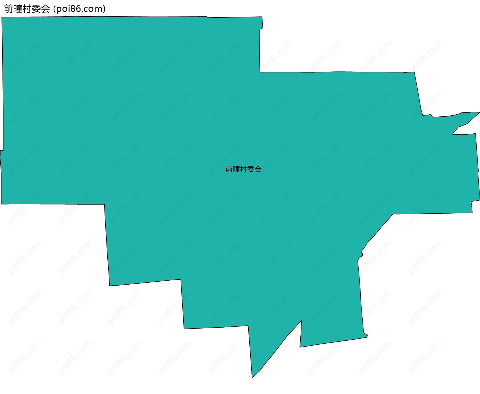 前疃村委会边界地图