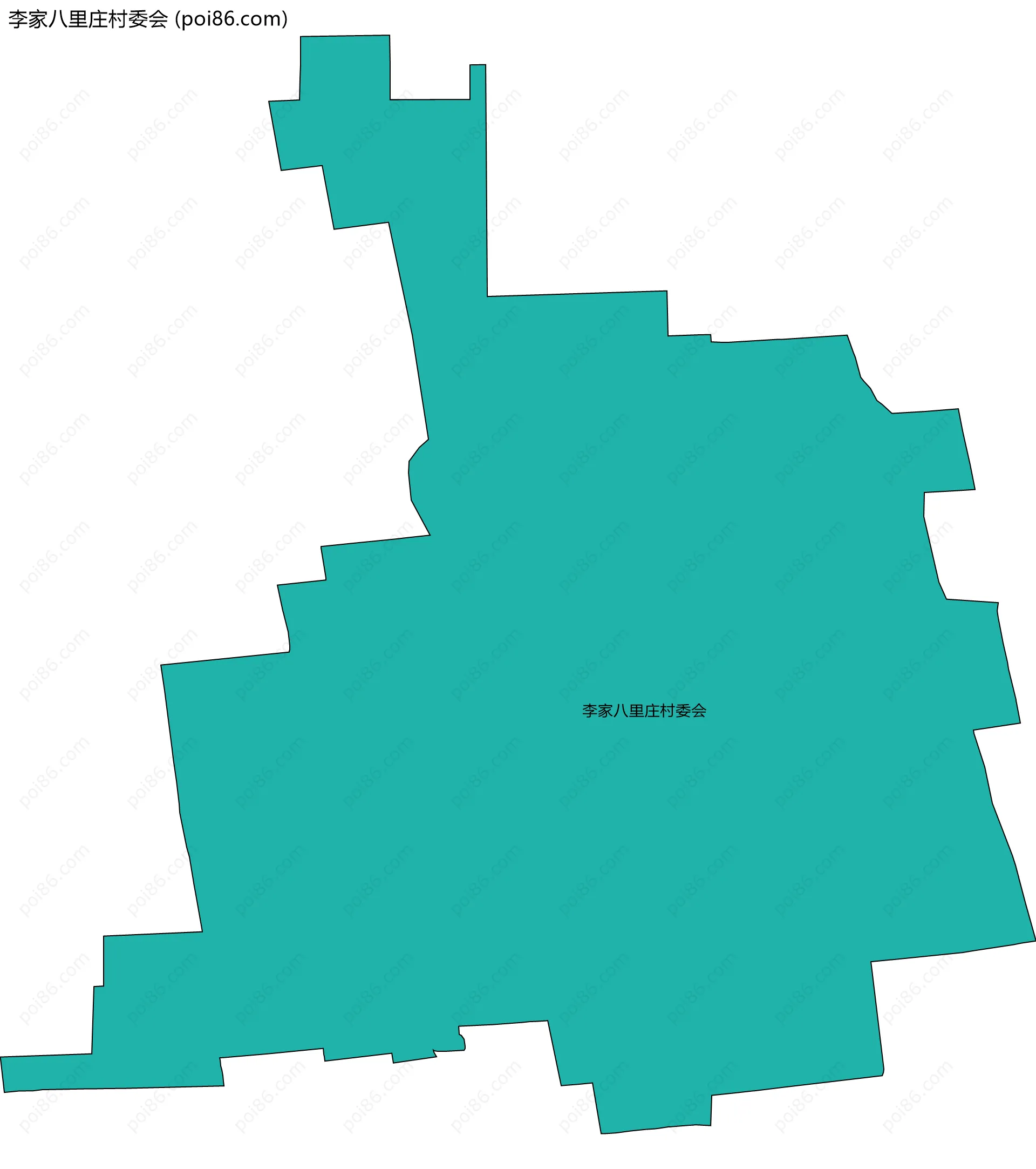 李家八里庄村委会边界地图