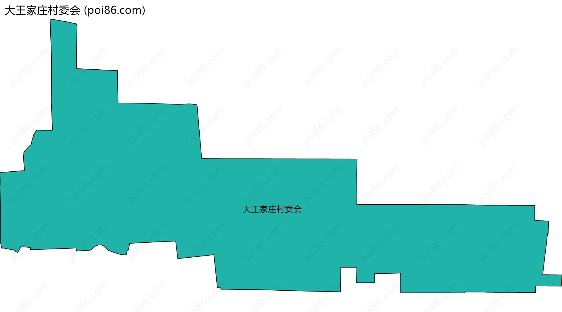 大王家庄村委会边界地图