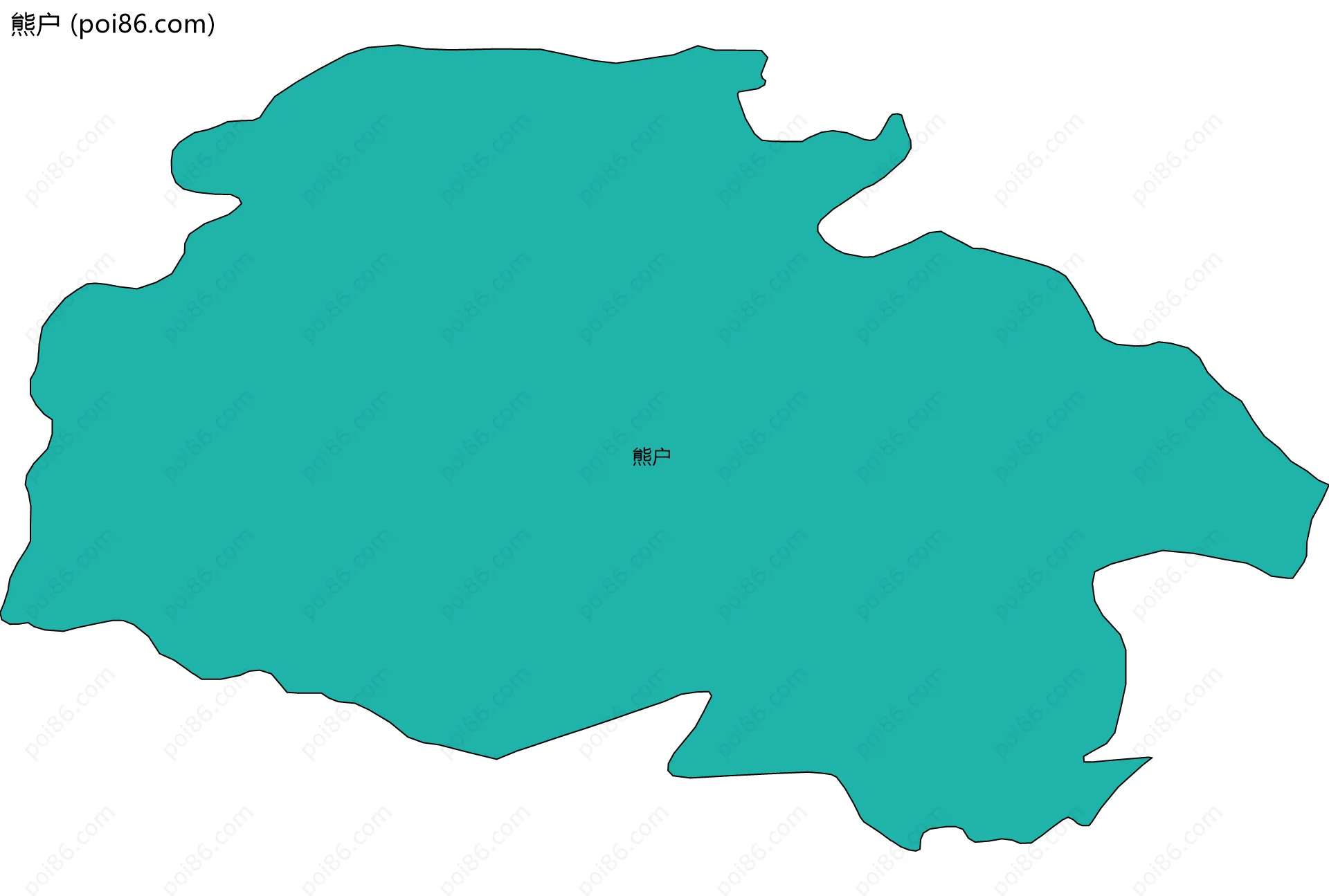 熊户边界地图