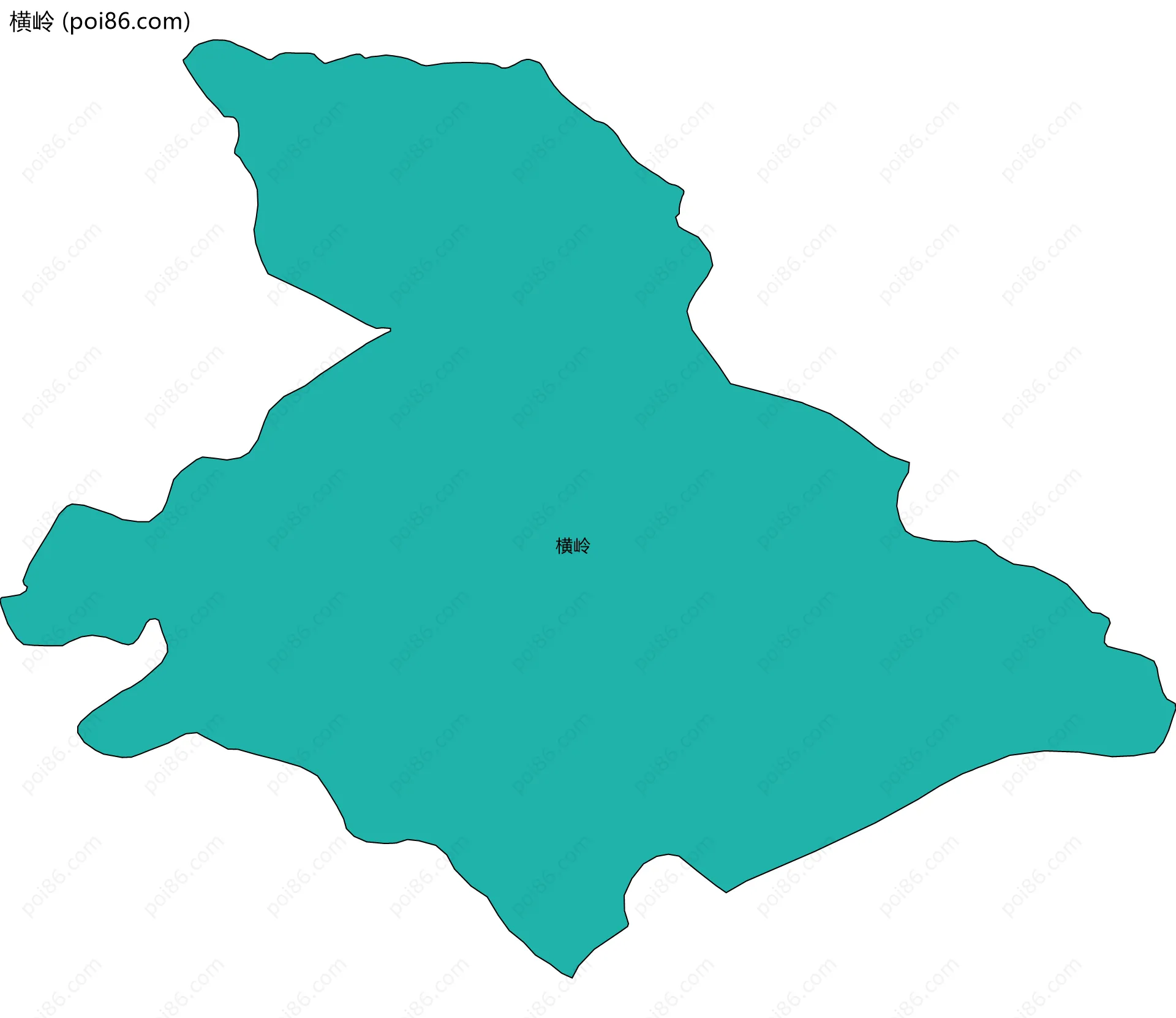 横岭边界地图
