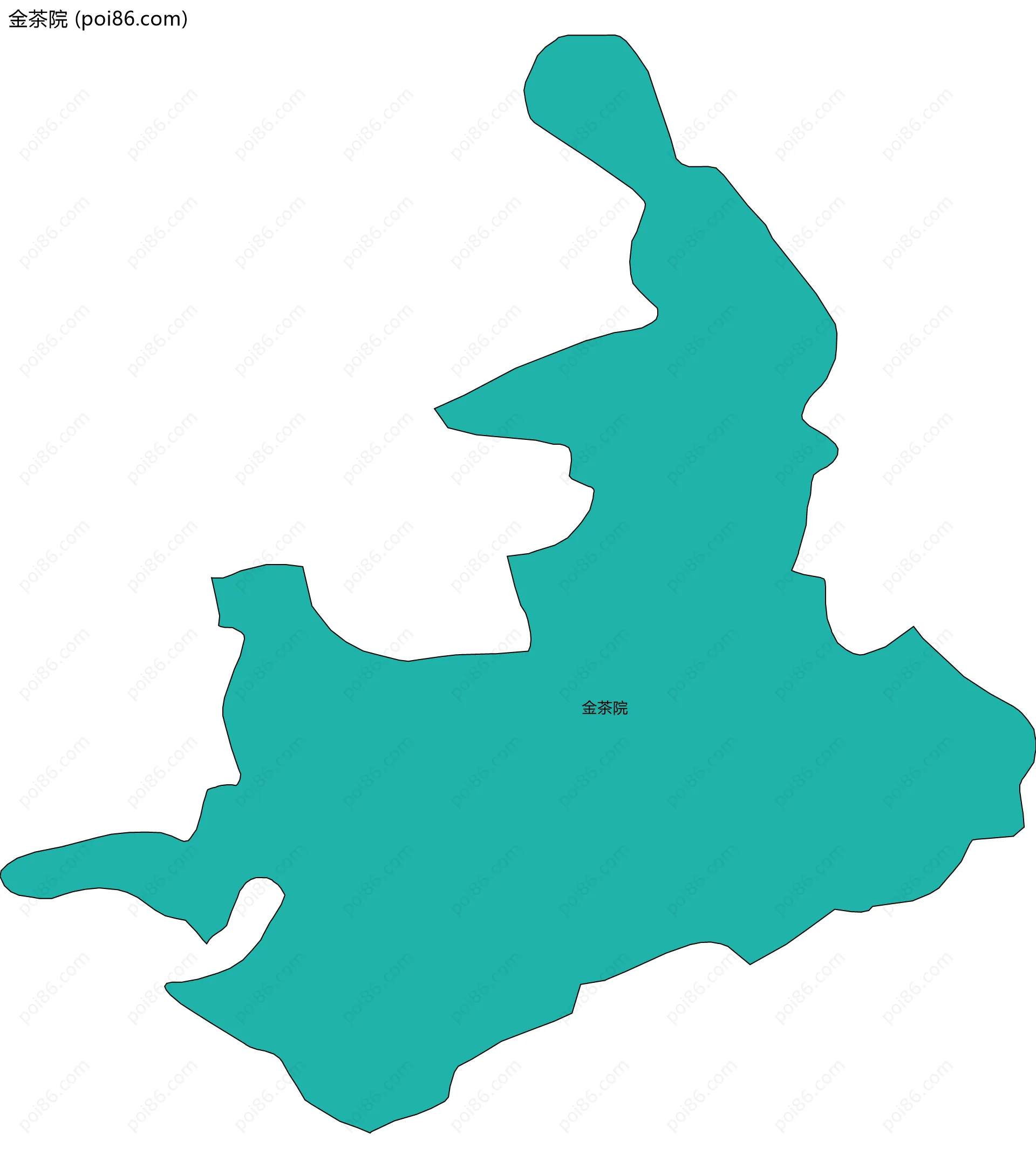 金茶院边界地图