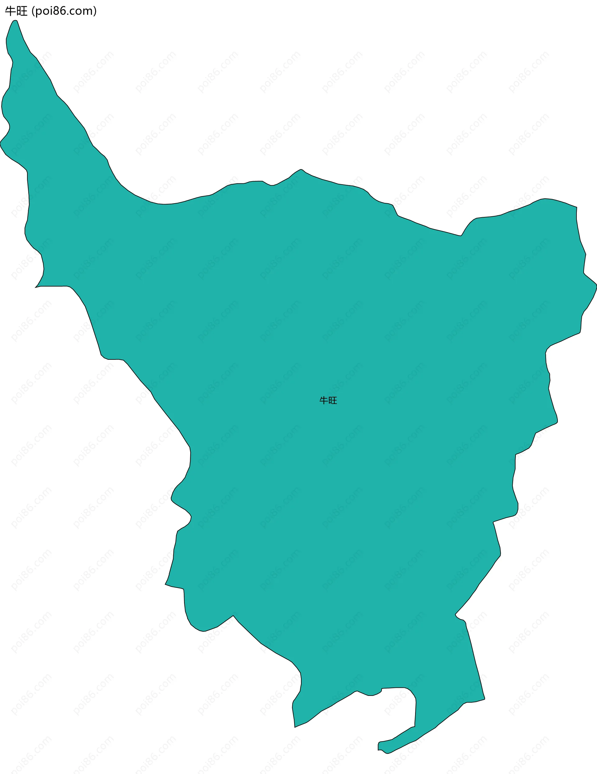 牛旺边界地图