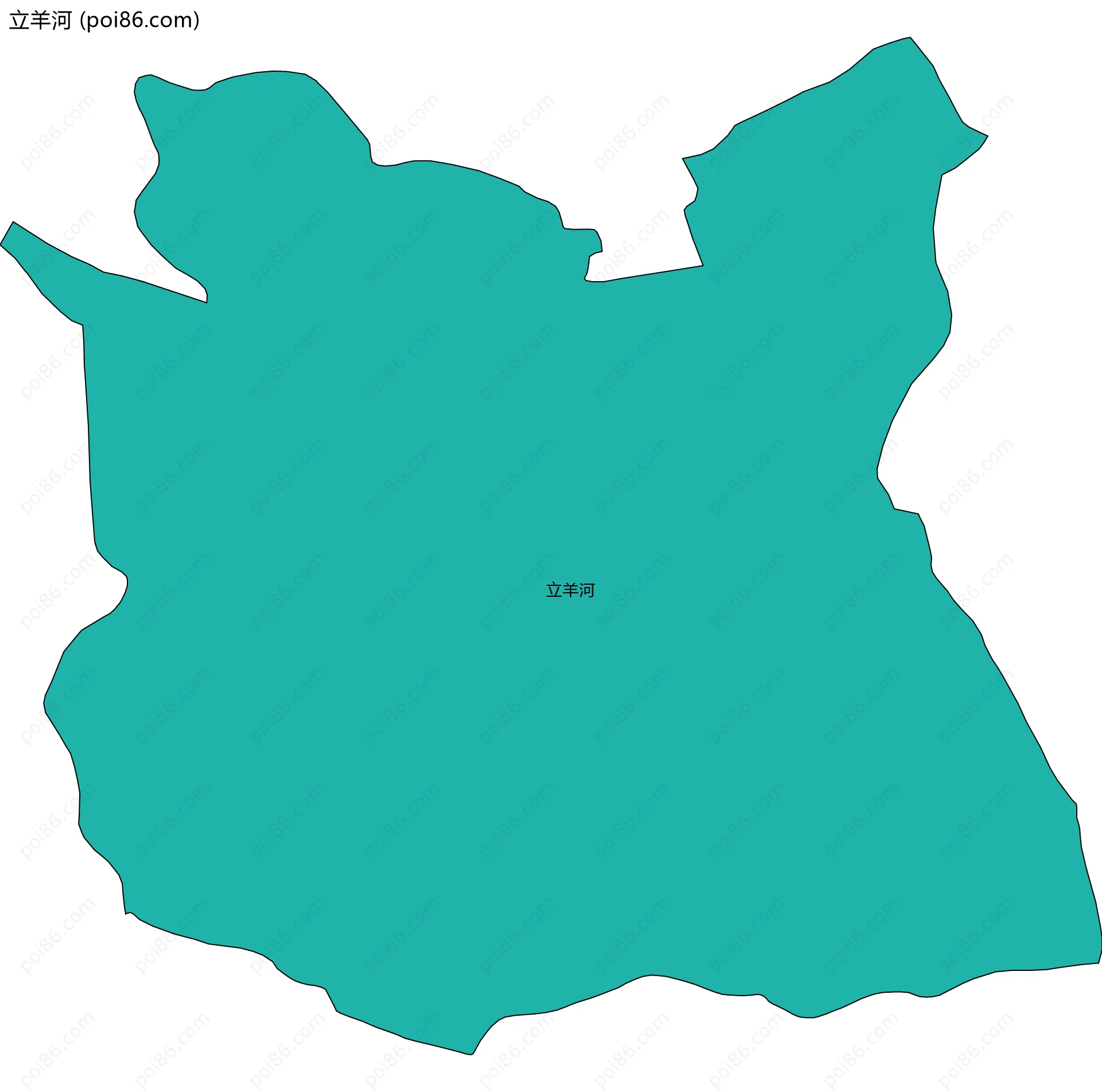 立羊河边界地图