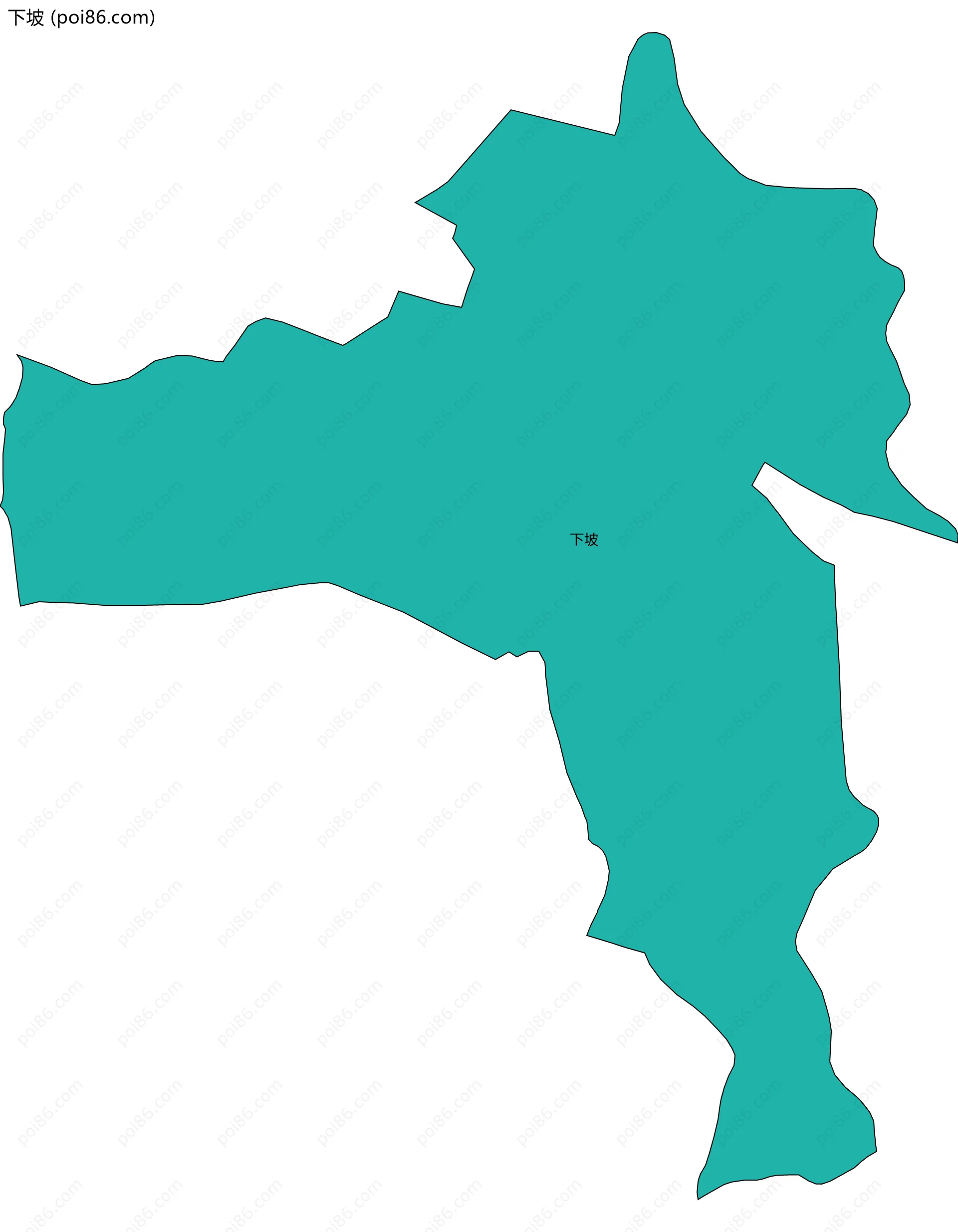 下坡边界地图