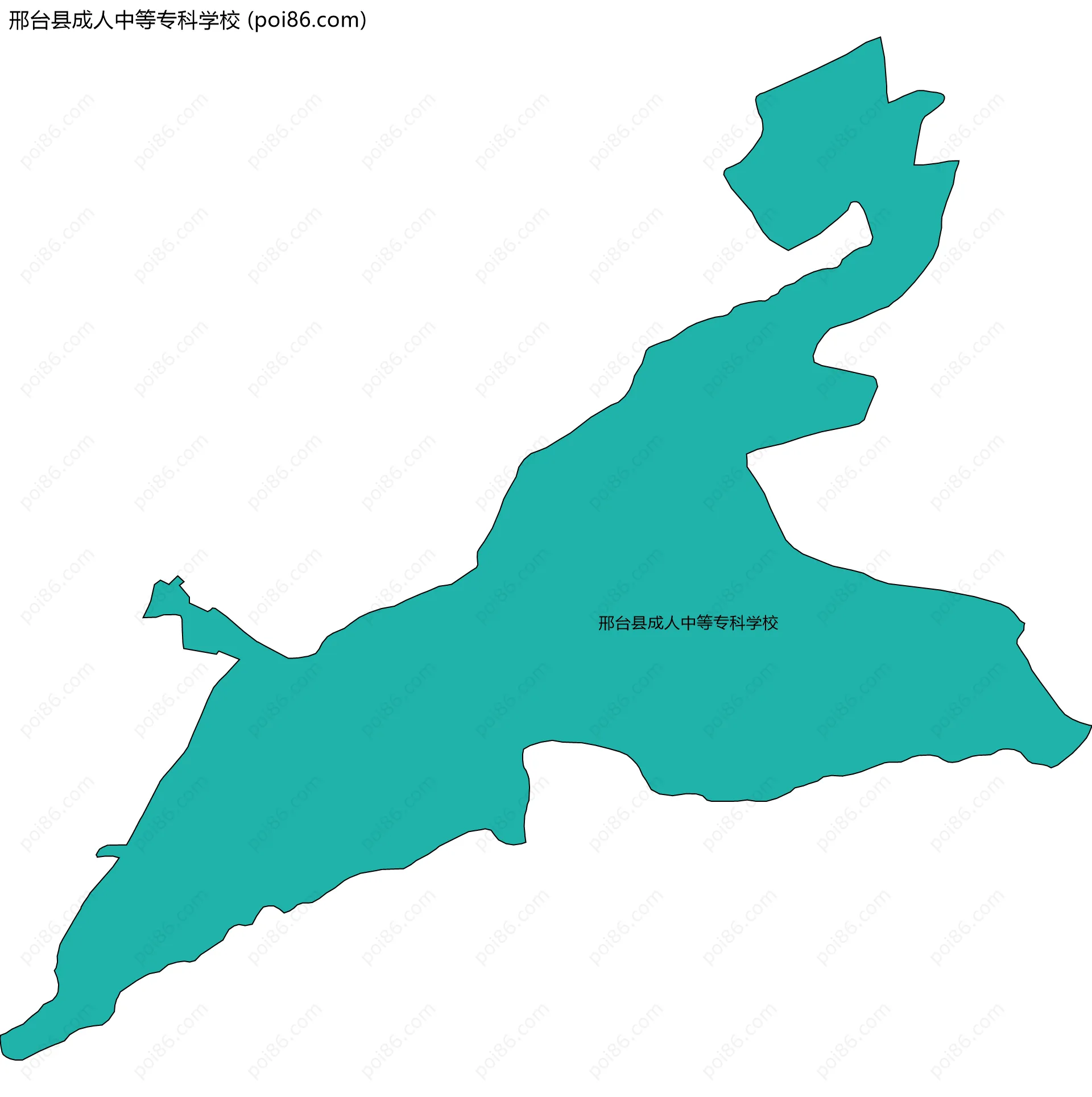 邢台县成人中等专科学校边界地图