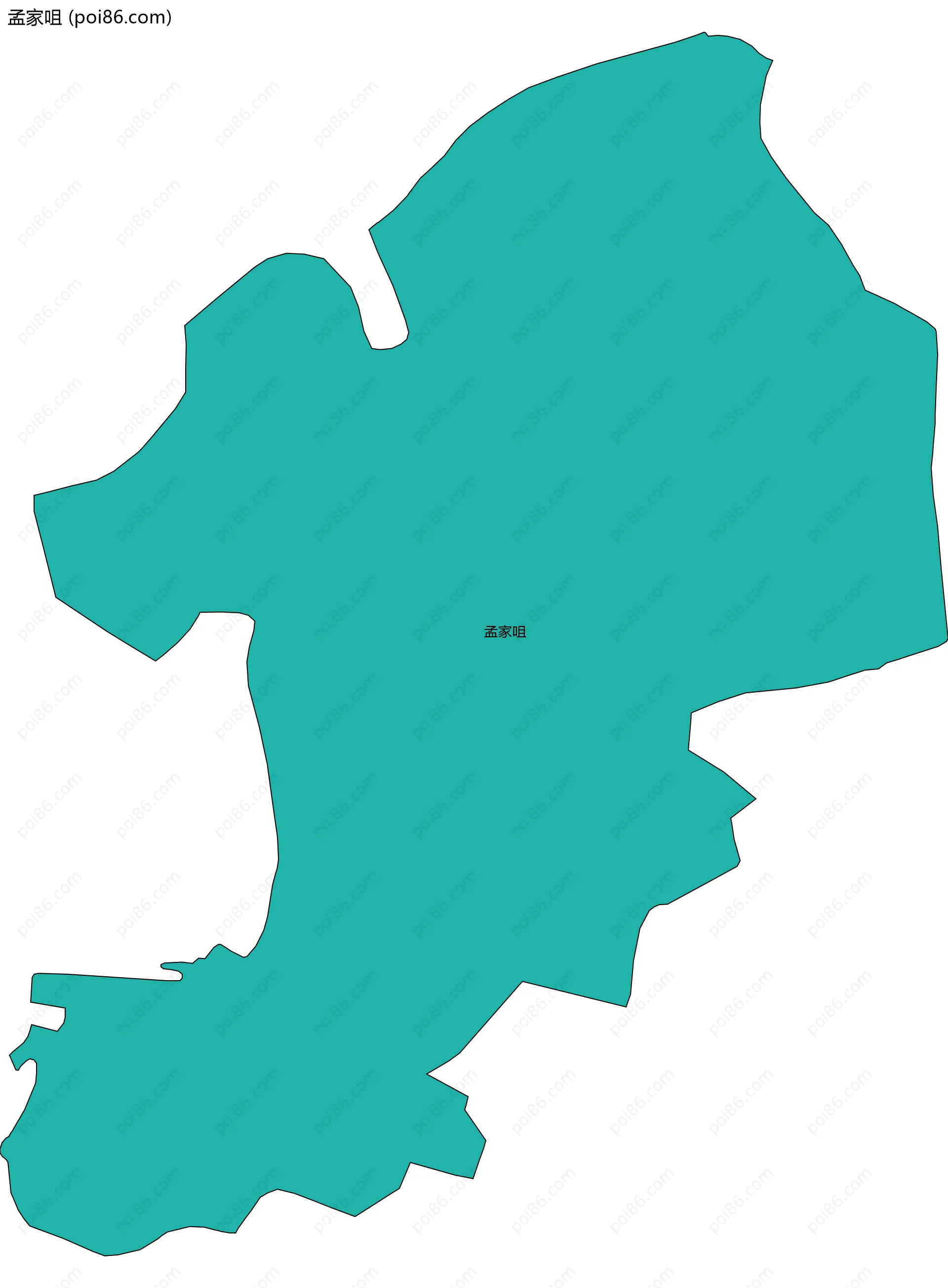 孟家咀边界地图