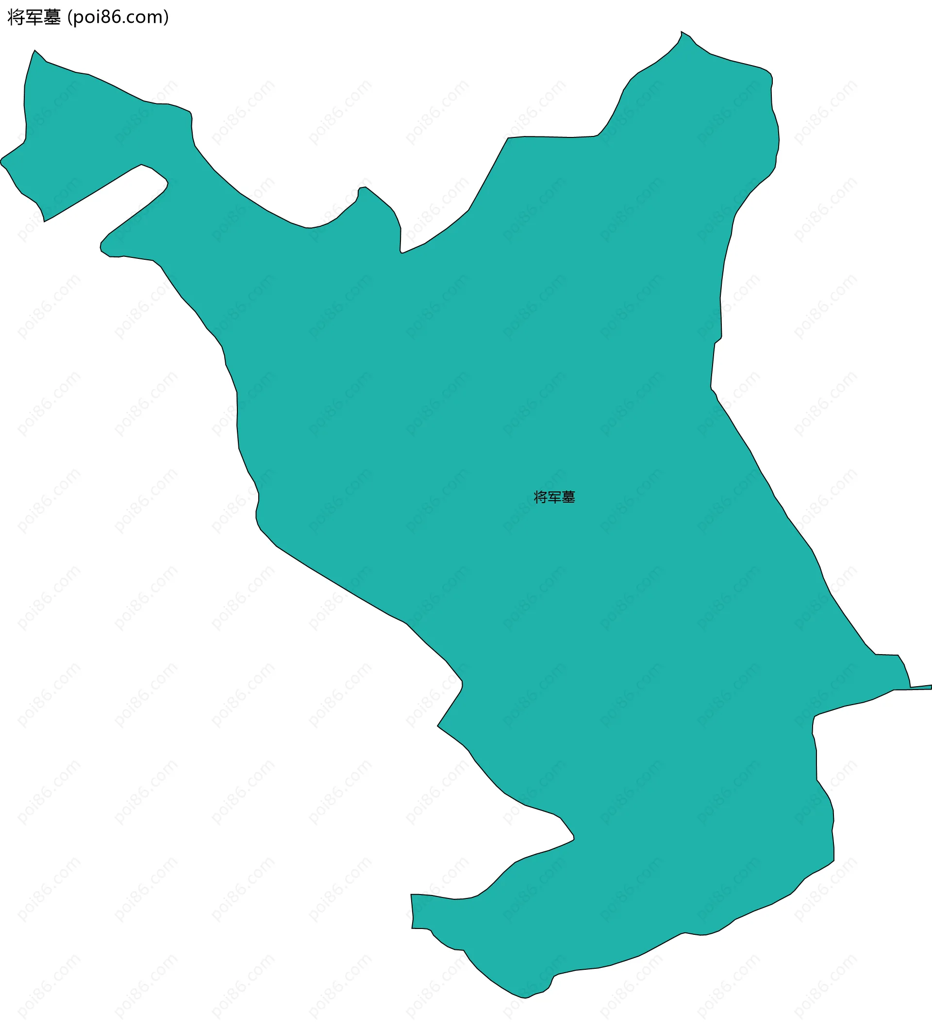 将军墓边界地图