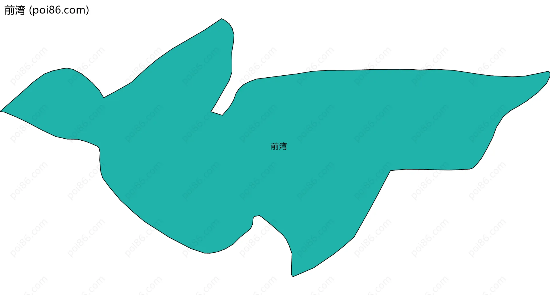 前湾边界地图