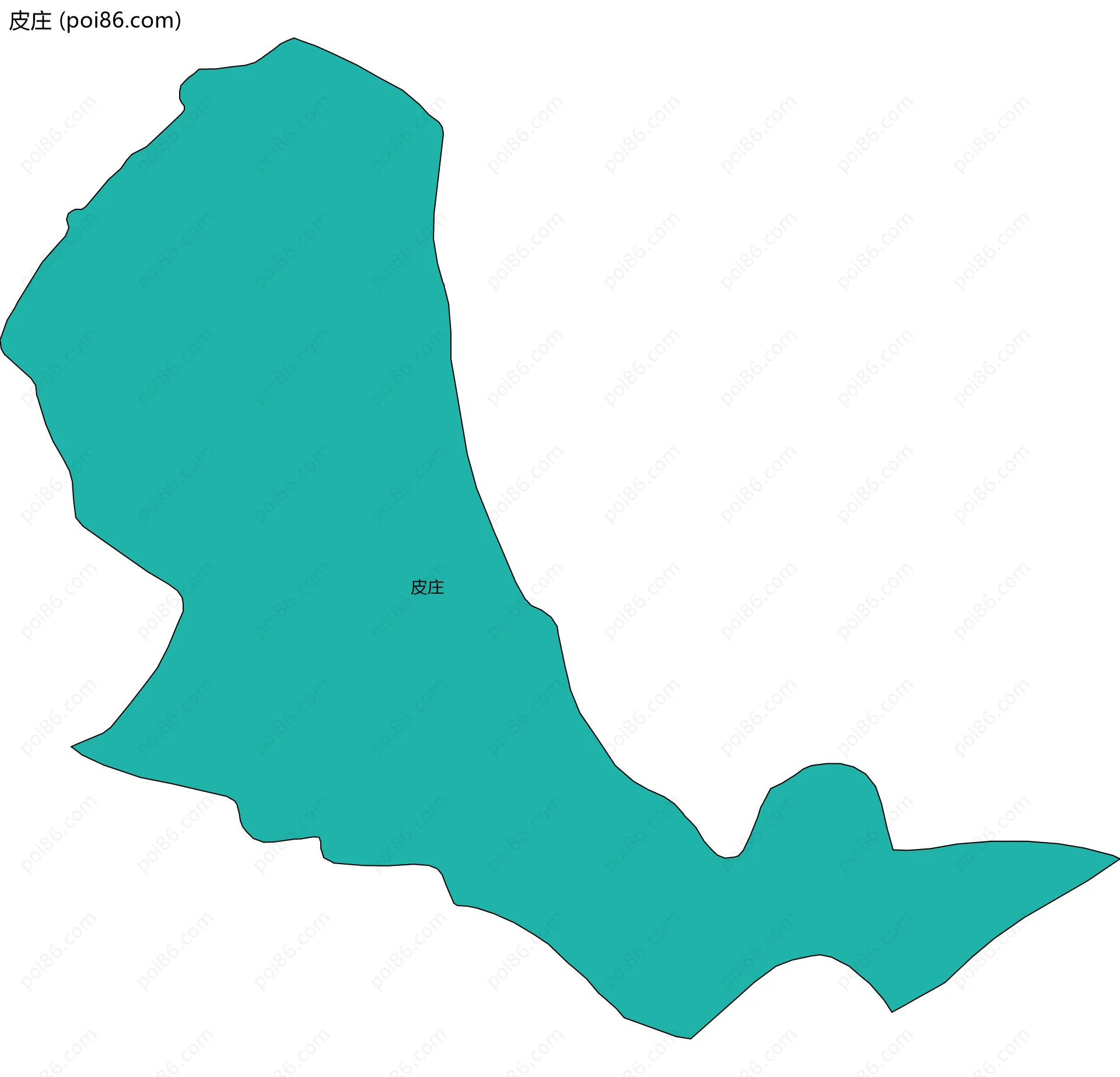 皮庄边界地图