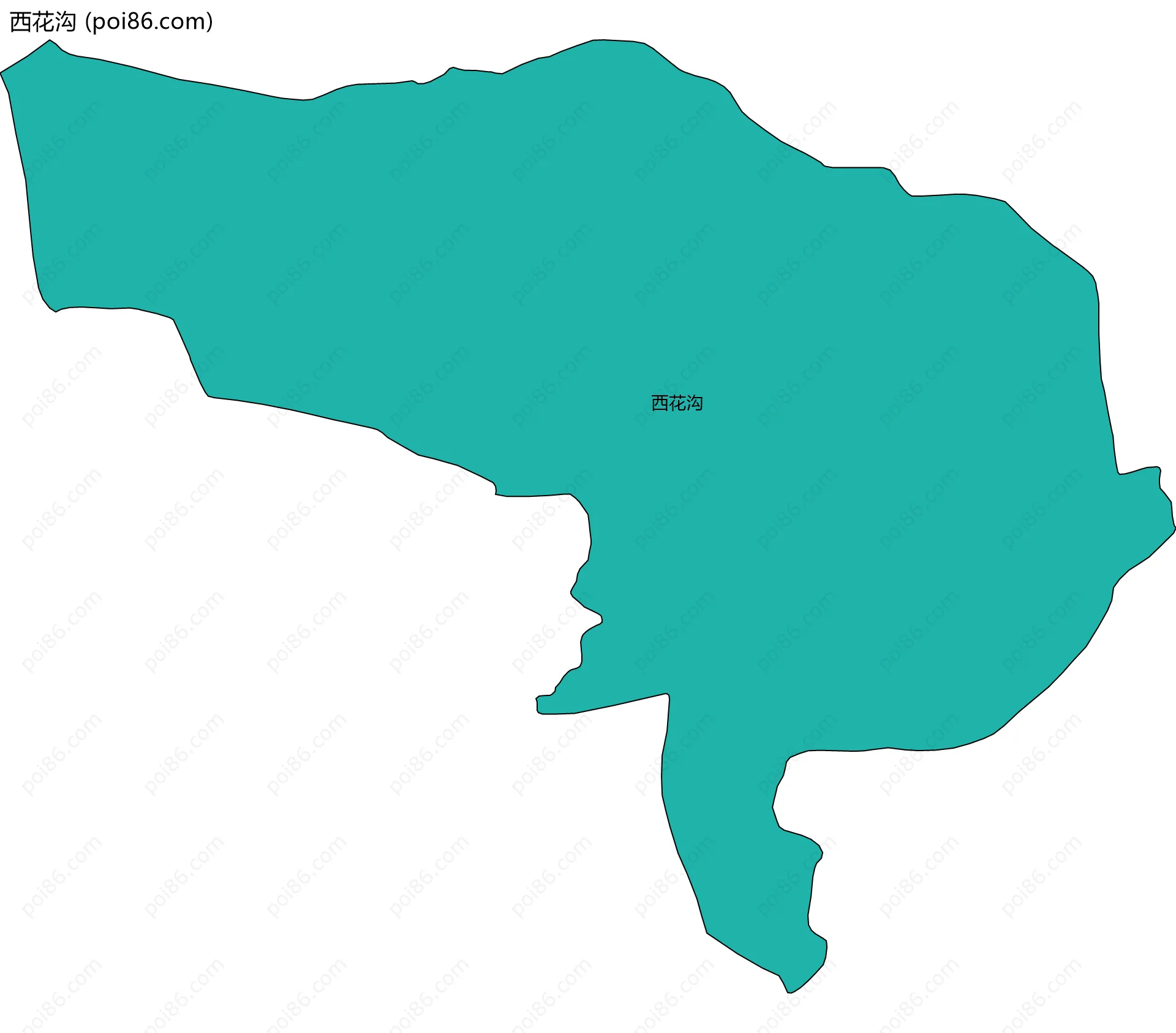 西花沟边界地图