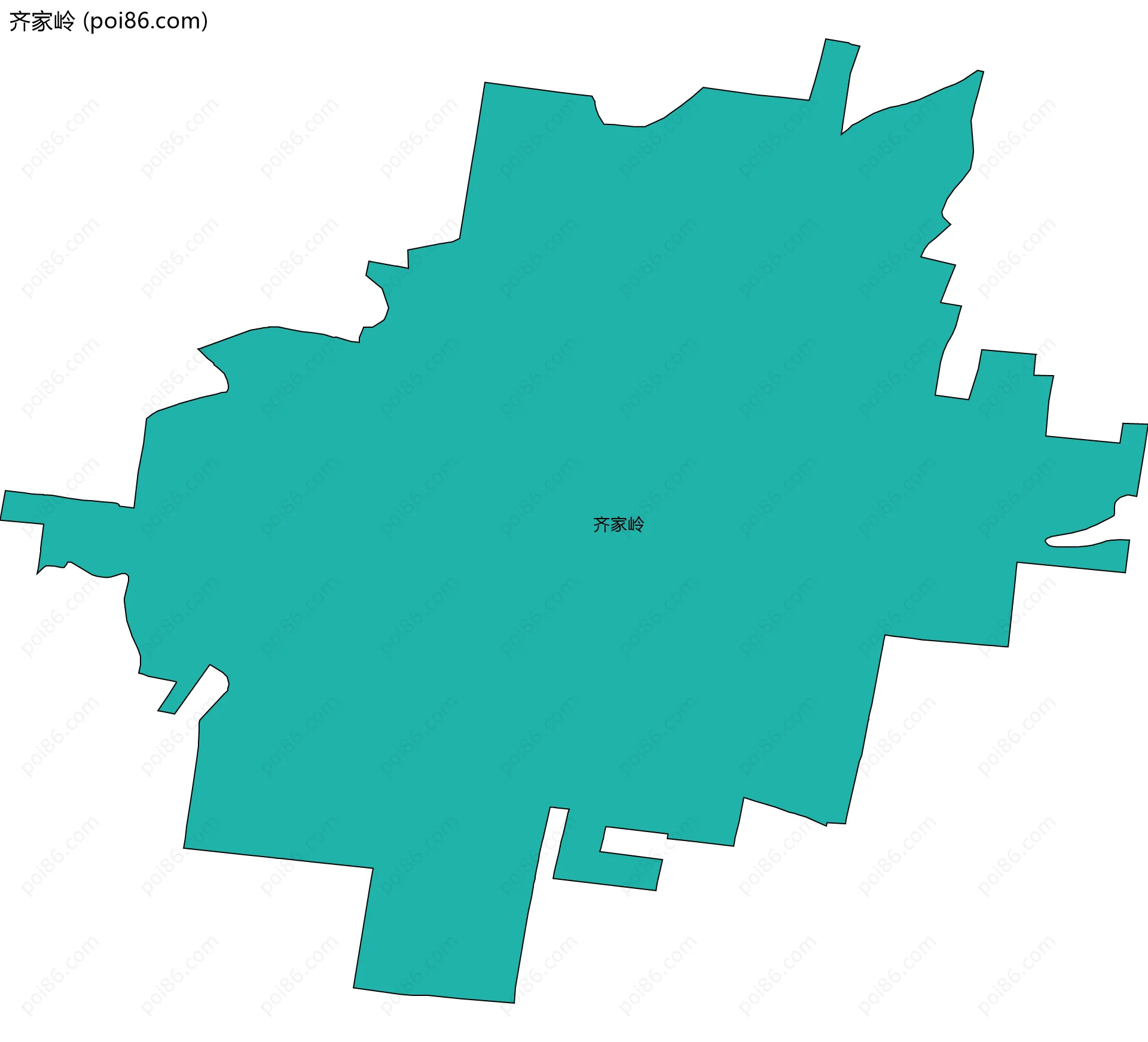 齐家岭边界地图